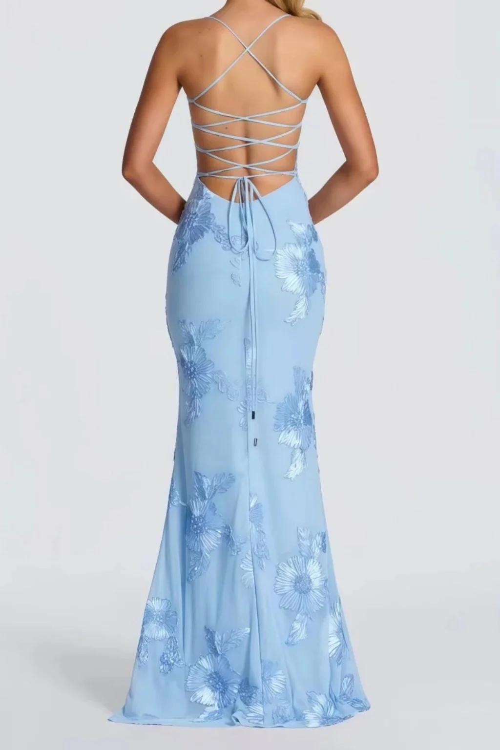 Anastasia | Women Floral Embroidered Corset Cami Strap Wedding Guest Maxi Dress - Image 15