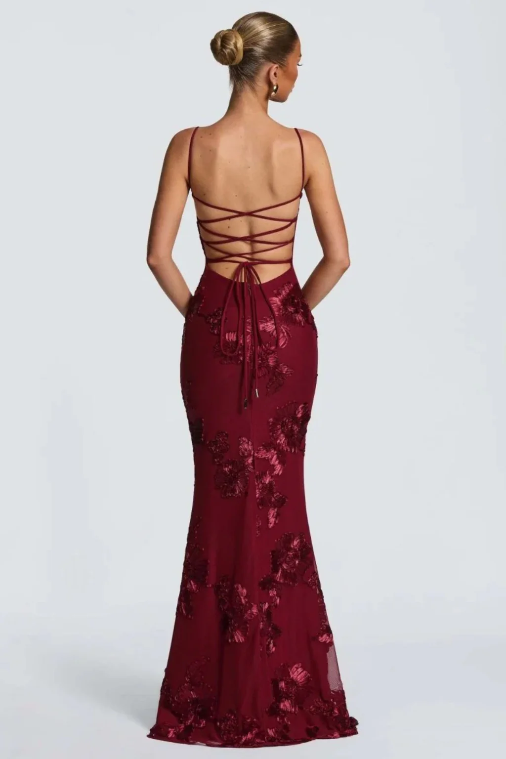 Anastasia | Women Floral Embroidered Corset Cami Strap Wedding Guest Maxi Dress - Image 19