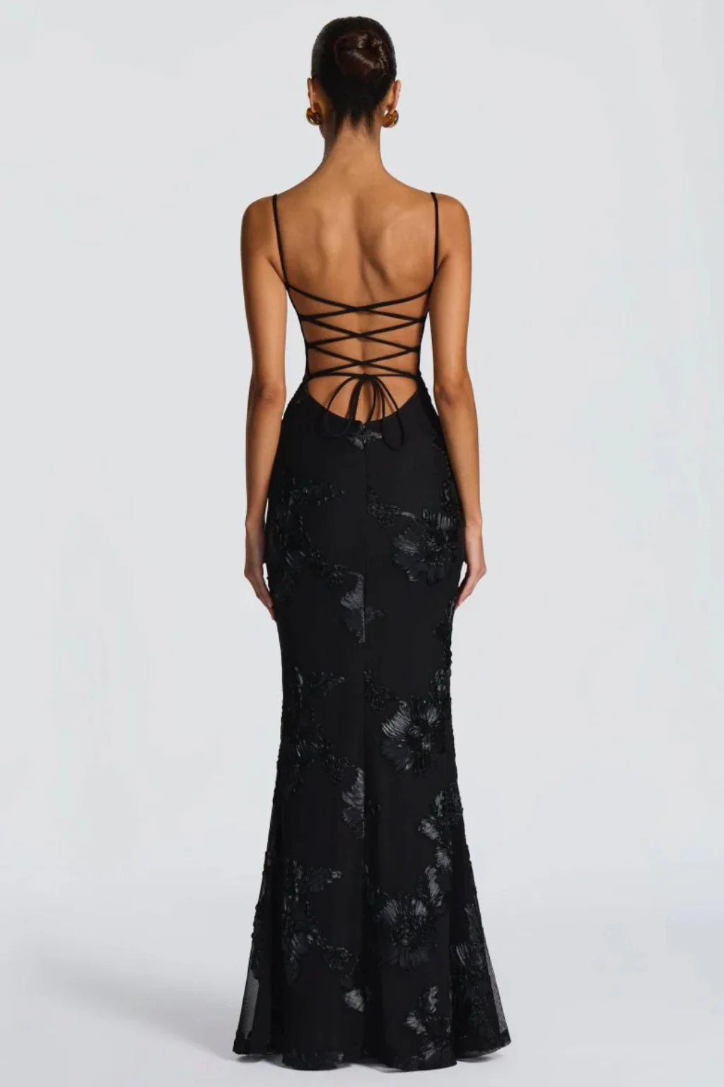 Anastasia | Women Floral Embroidered Corset Cami Strap Wedding Guest Maxi Dress - Image 8