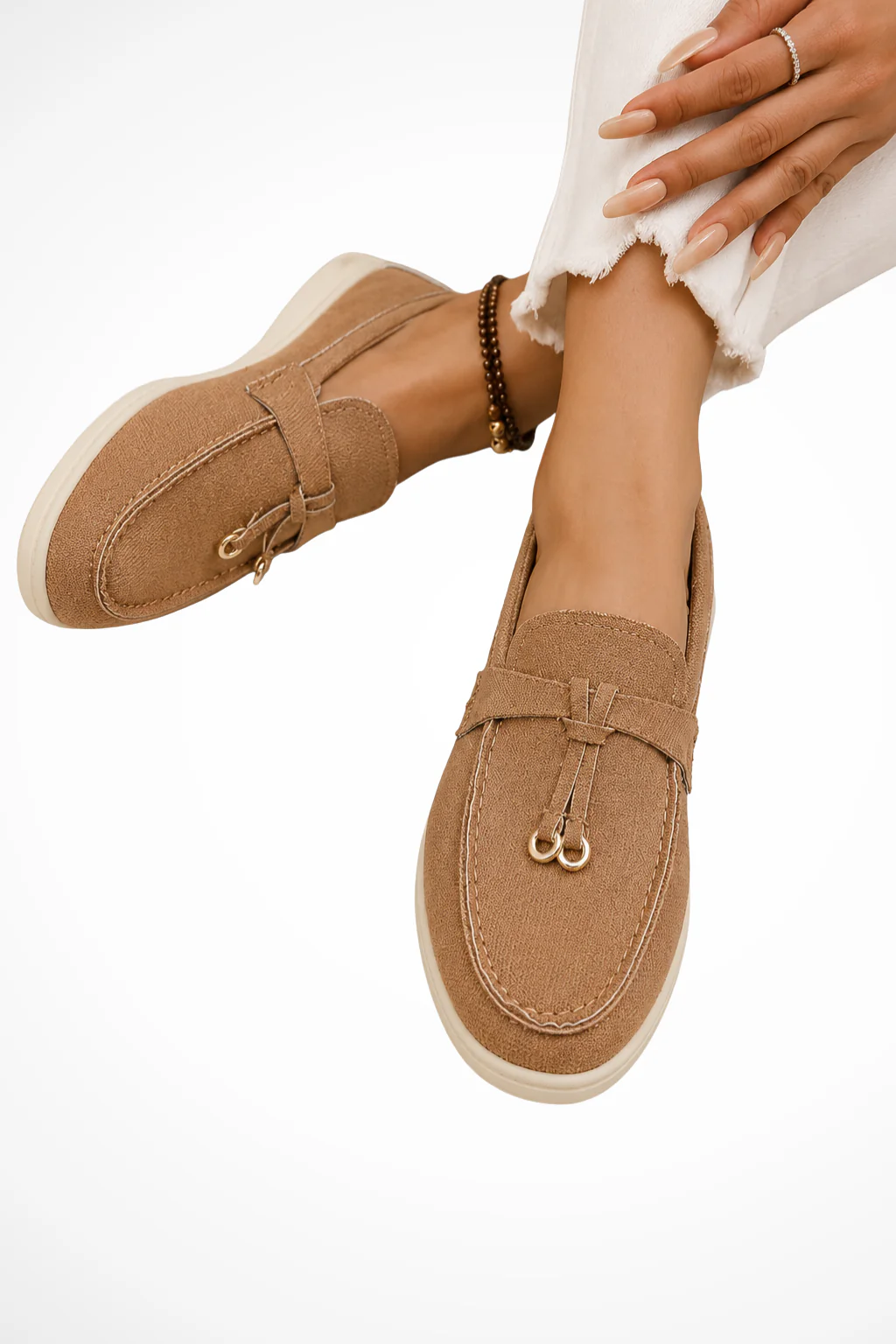 Arabella | Women Suede Old Money Orthopedic Loafers - Image 3