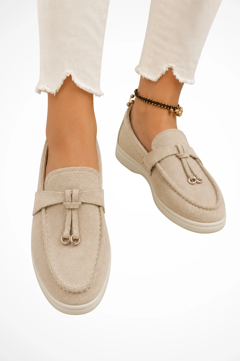 Arabella | Women Suede Old Money Orthopedic Loafers - Image 4