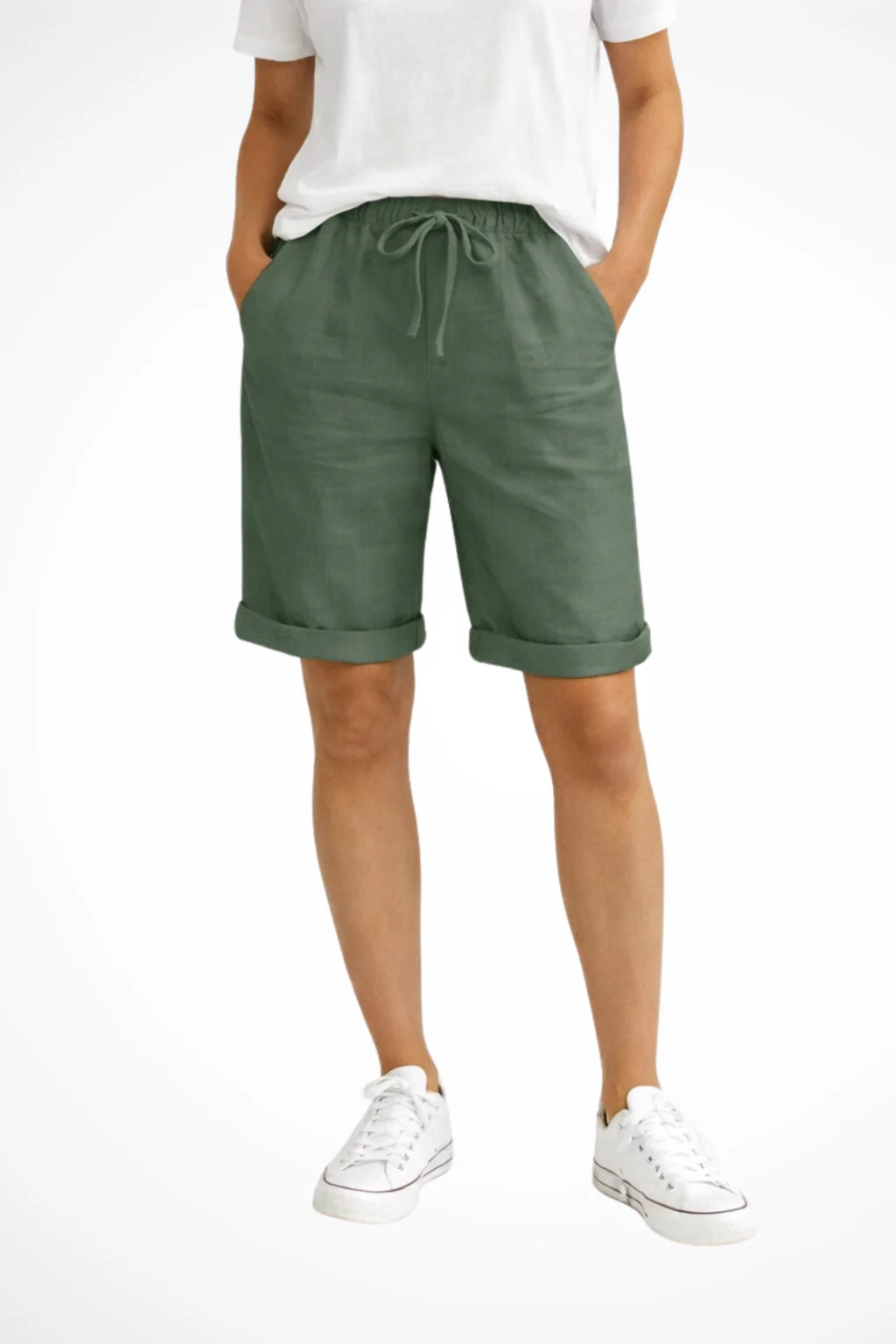 Aveline | Women Relaxed Fit Linen Capri Pants for Everyday Wear - Image 4