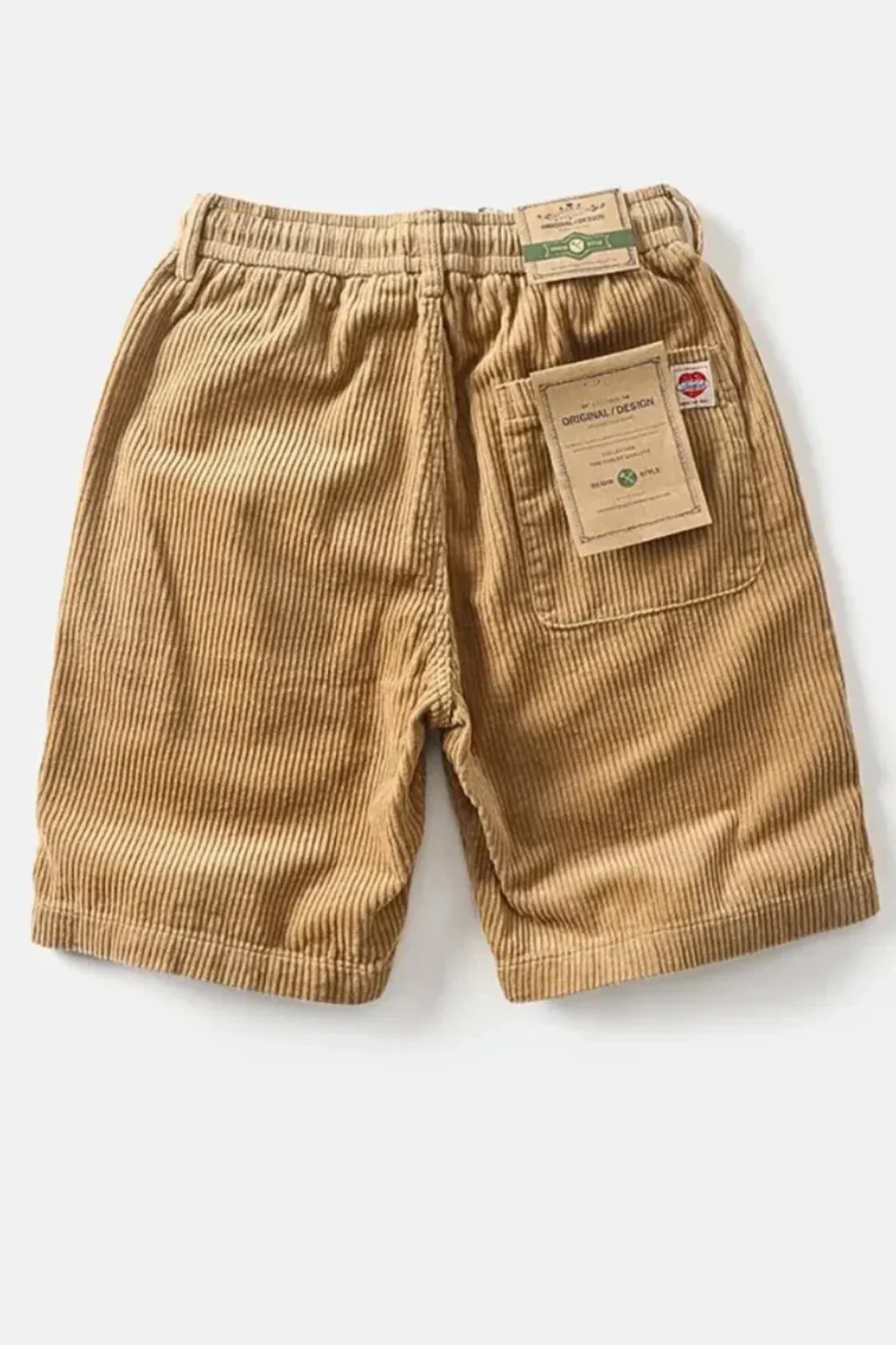 Brixton | Men Elasticated Drawstring Waist Wide Wale Corduroy Casual Shorts - Image 3