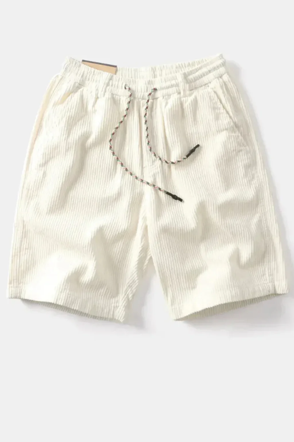 Brixton | Men Elasticated Drawstring Waist Wide Wale Corduroy Casual Shorts - Image 7