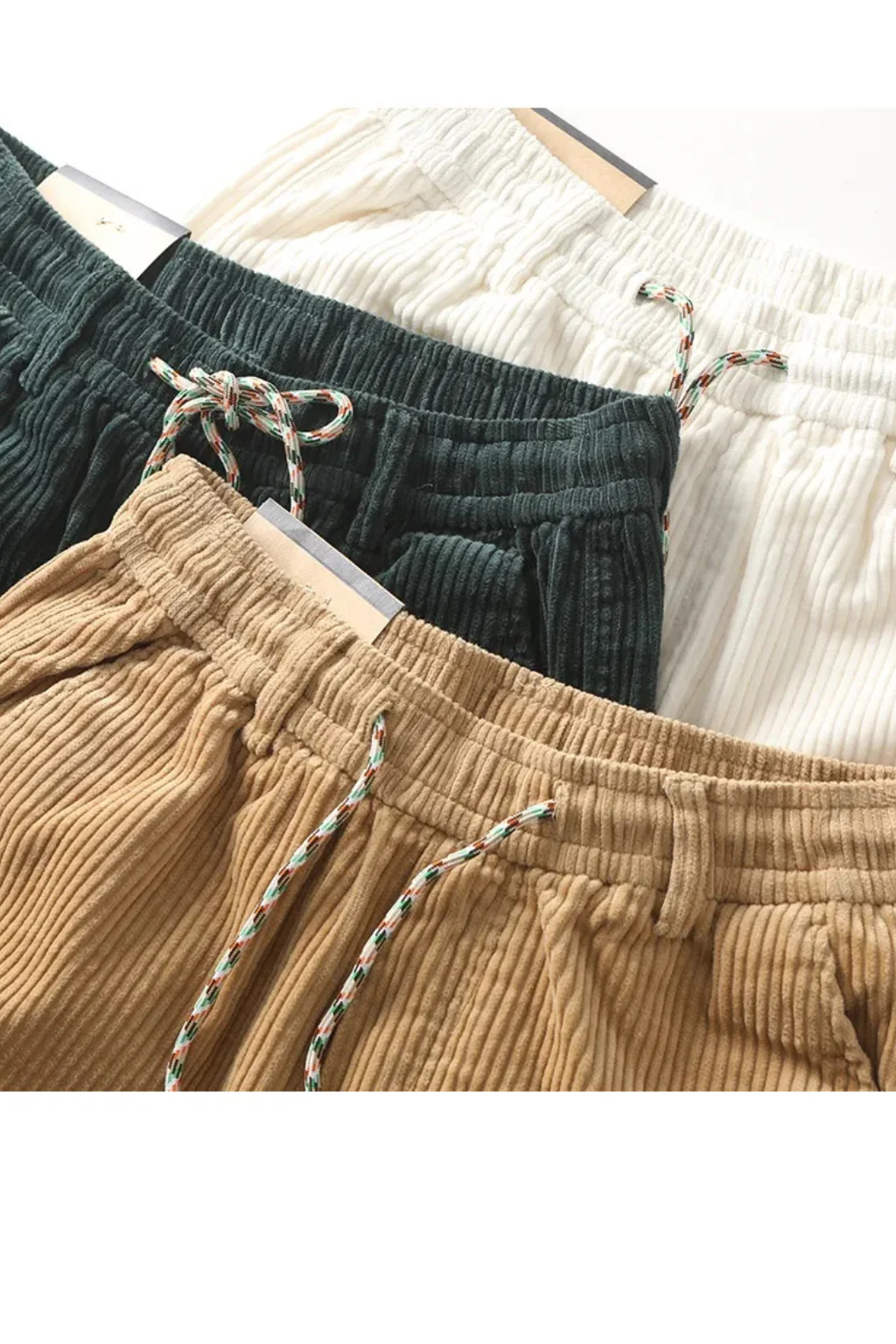 Brixton | Men Elasticated Drawstring Waist Wide Wale Corduroy Casual Shorts - Image 8
