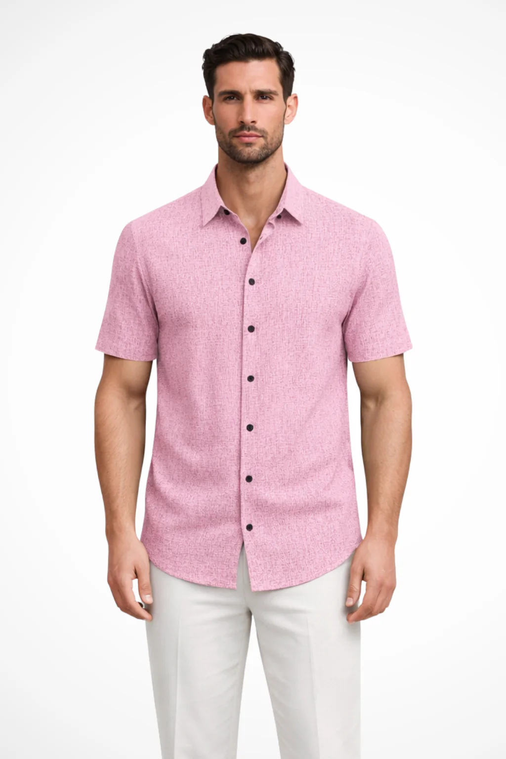Callum | Men Short Sleeve Button Down Summer Shirt - Image 11