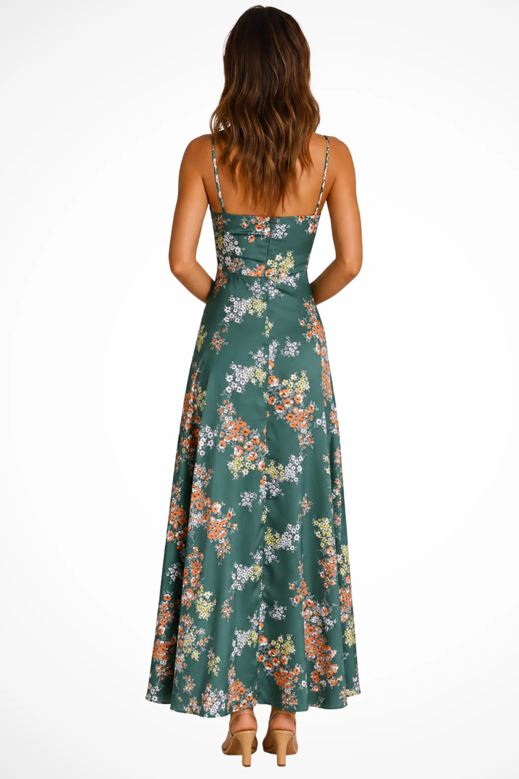 Clemency | Women Tie Front Floral Wedding Guest Maxi Dress with Cut Out Detail - Image 2