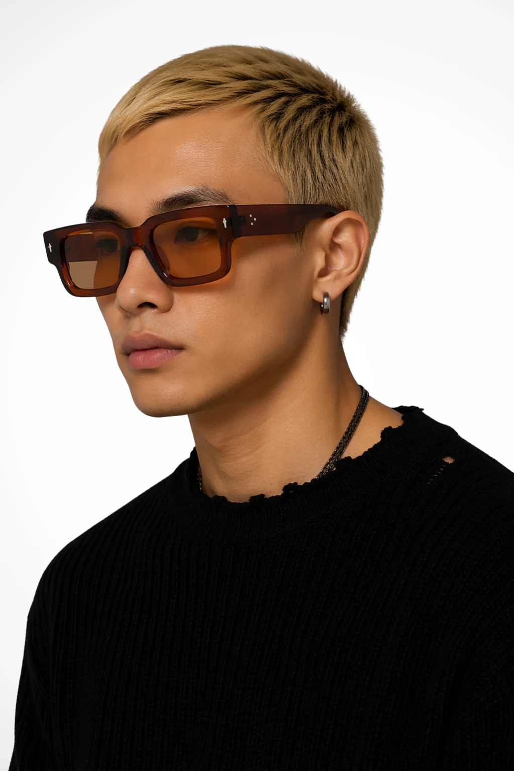 Clifton | Men Bold Rectangle Tinted Lens Street Style Sunglasses - Image 14