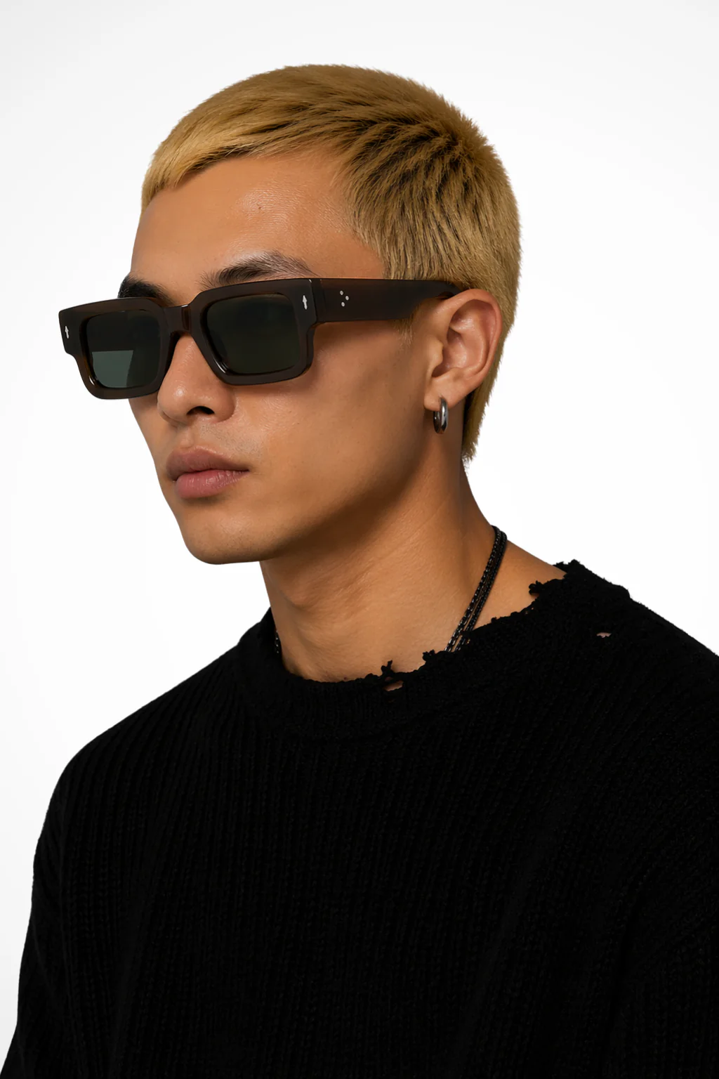 Clifton | Men Bold Rectangle Tinted Lens Street Style Sunglasses - Image 16