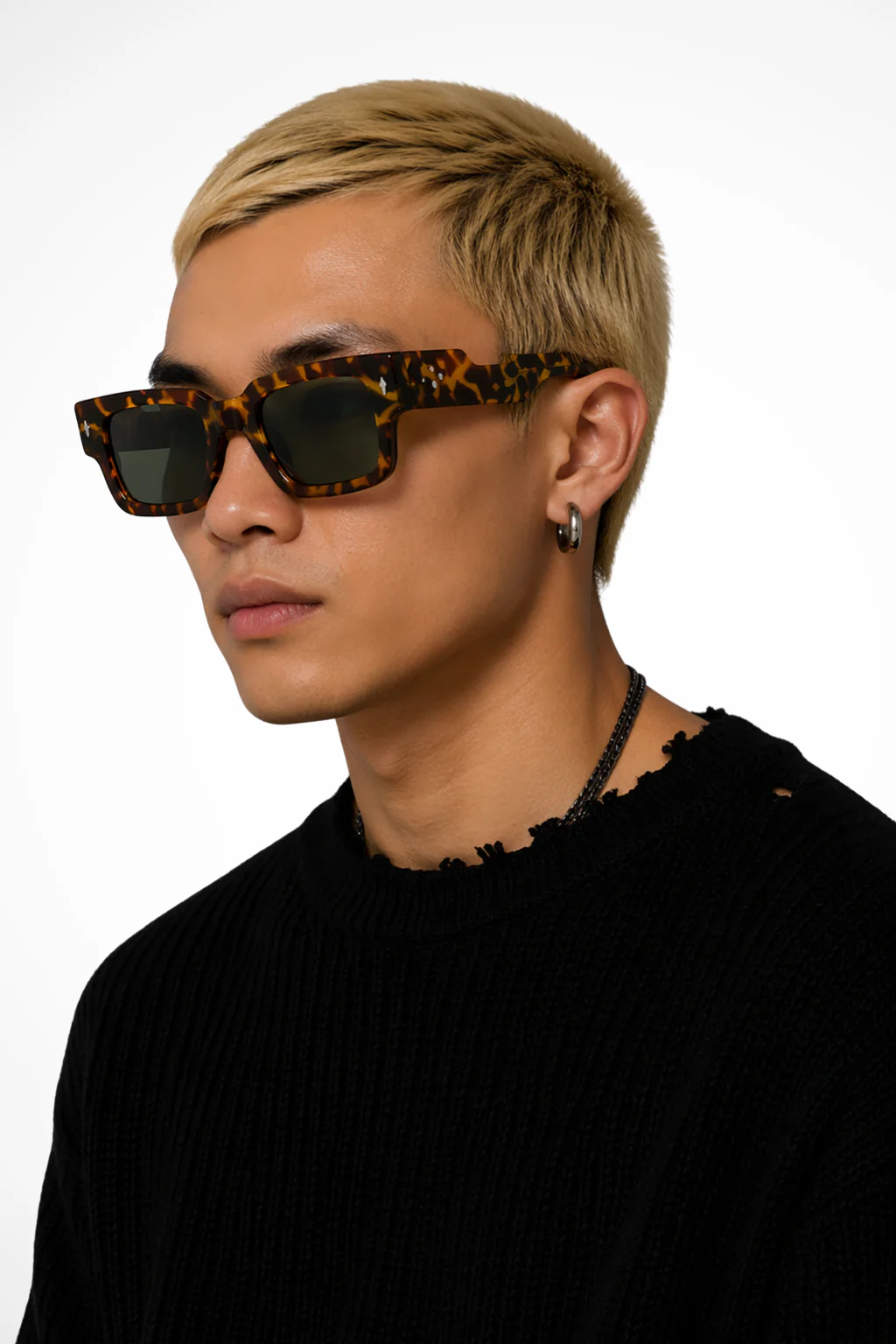 Clifton | Men Bold Rectangle Tinted Lens Street Style Sunglasses - Image 18