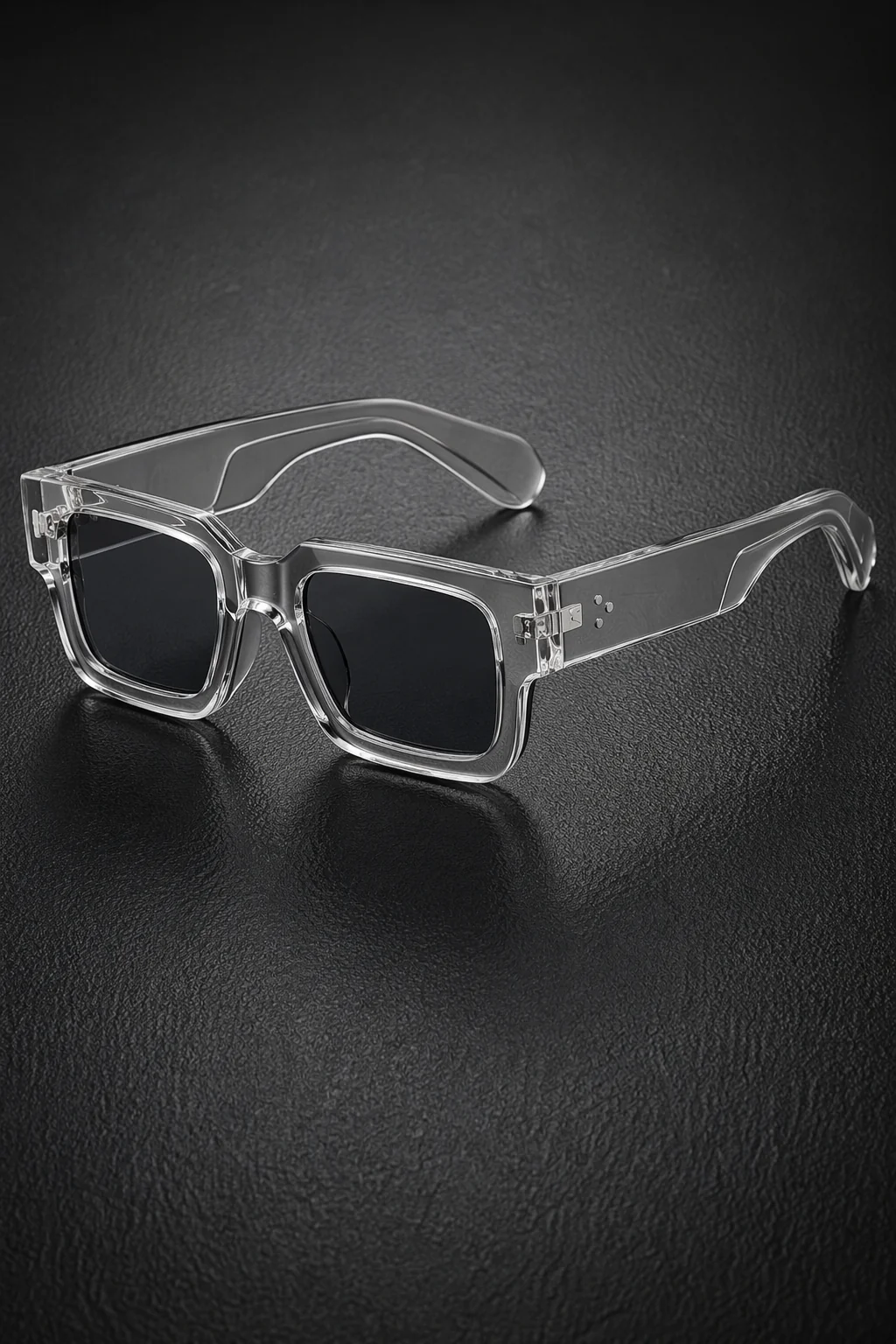 Clifton | Men Bold Rectangle Tinted Lens Street Style Sunglasses - Image 2