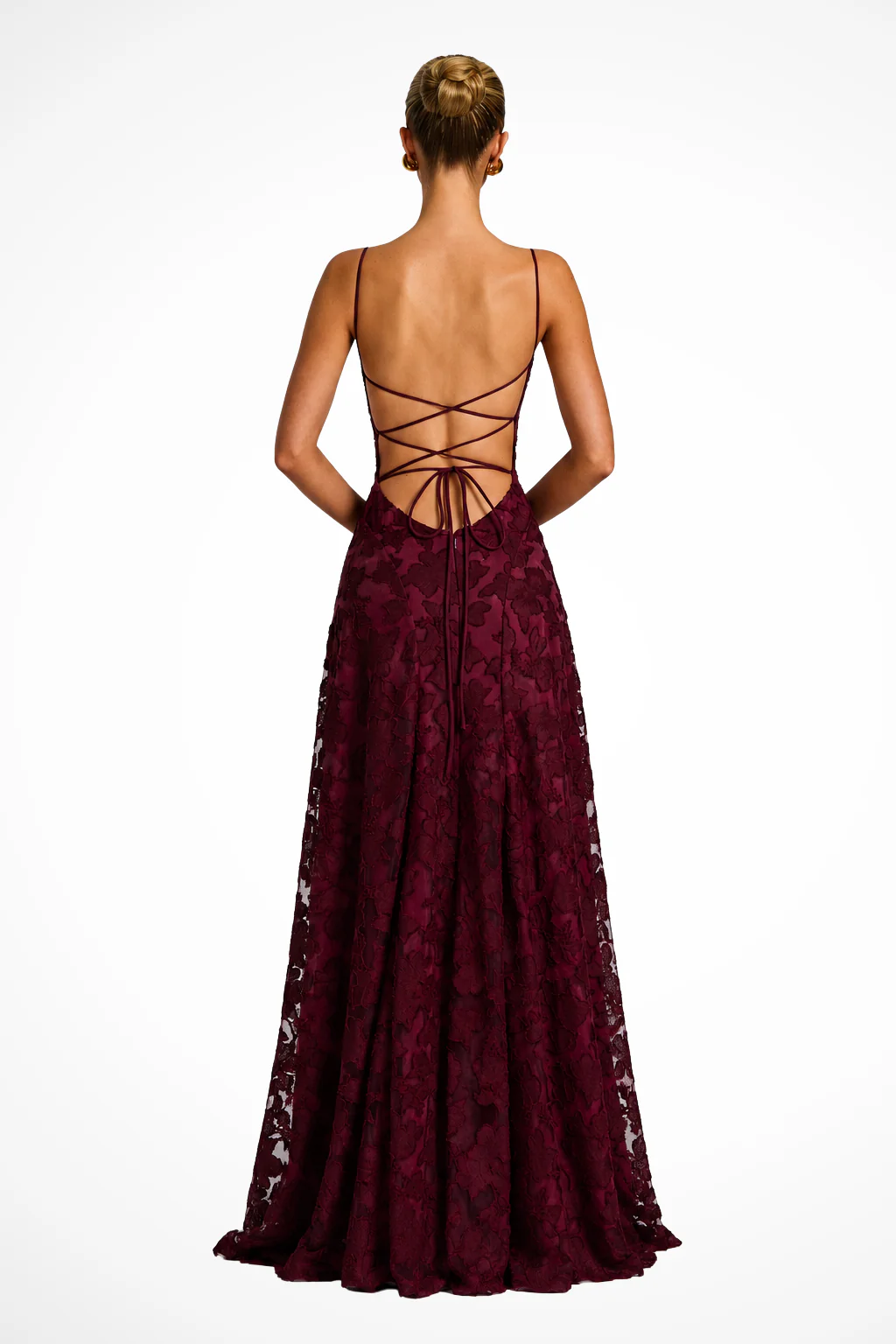 Cordelia | Women Cowl Neck Floral Lace Wedding Guest Maxi Dress - Image 10