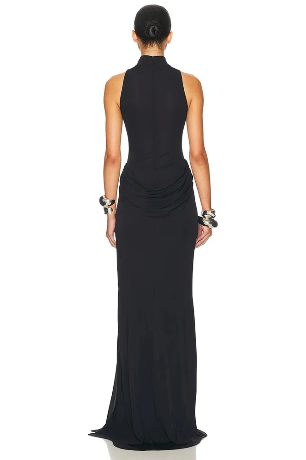 Cosima | Women High Neck Sleeveless Wedding Guest Maxi Dress with Side Split - Image 3