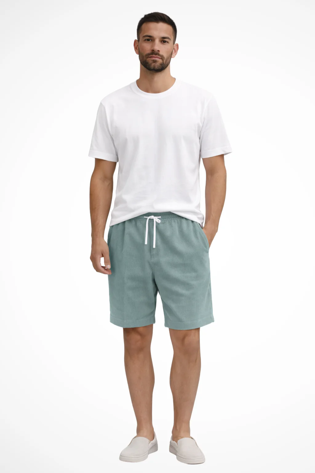 Dalby | Men Relaxed Fit Elasticated Drawstring Waist Corduroy Shorts - Image 12