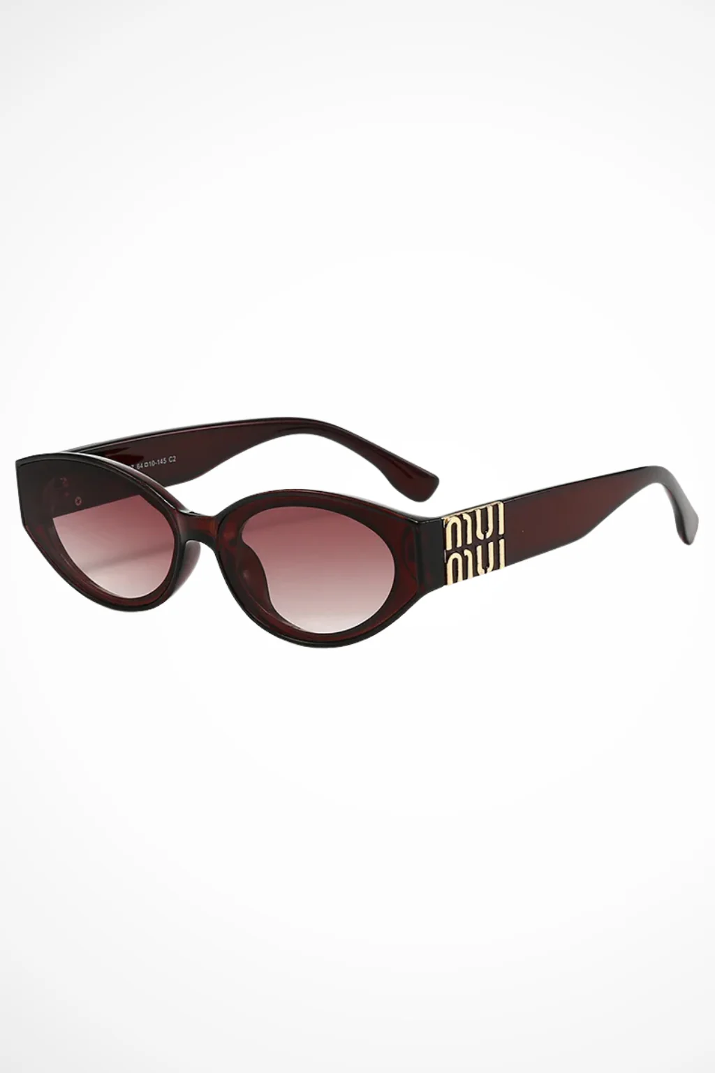 Delphine | Women Cat Eye Gold Detail Oval Sunglasses