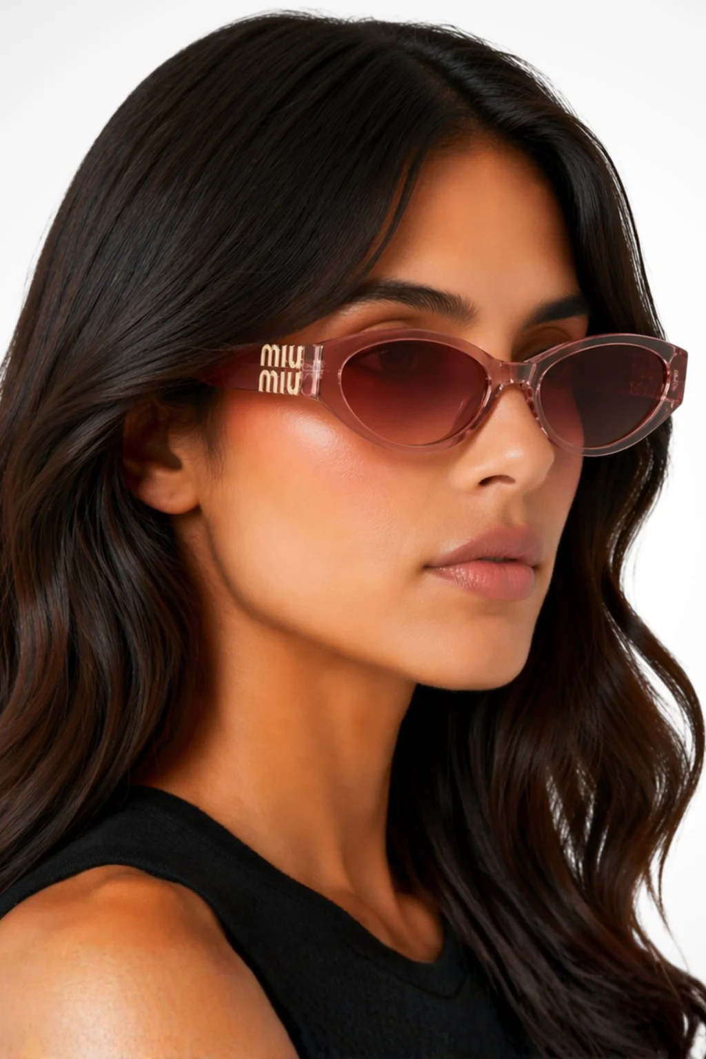 Delphine | Women Cat Eye Gold Detail Oval Sunglasses - Image 10