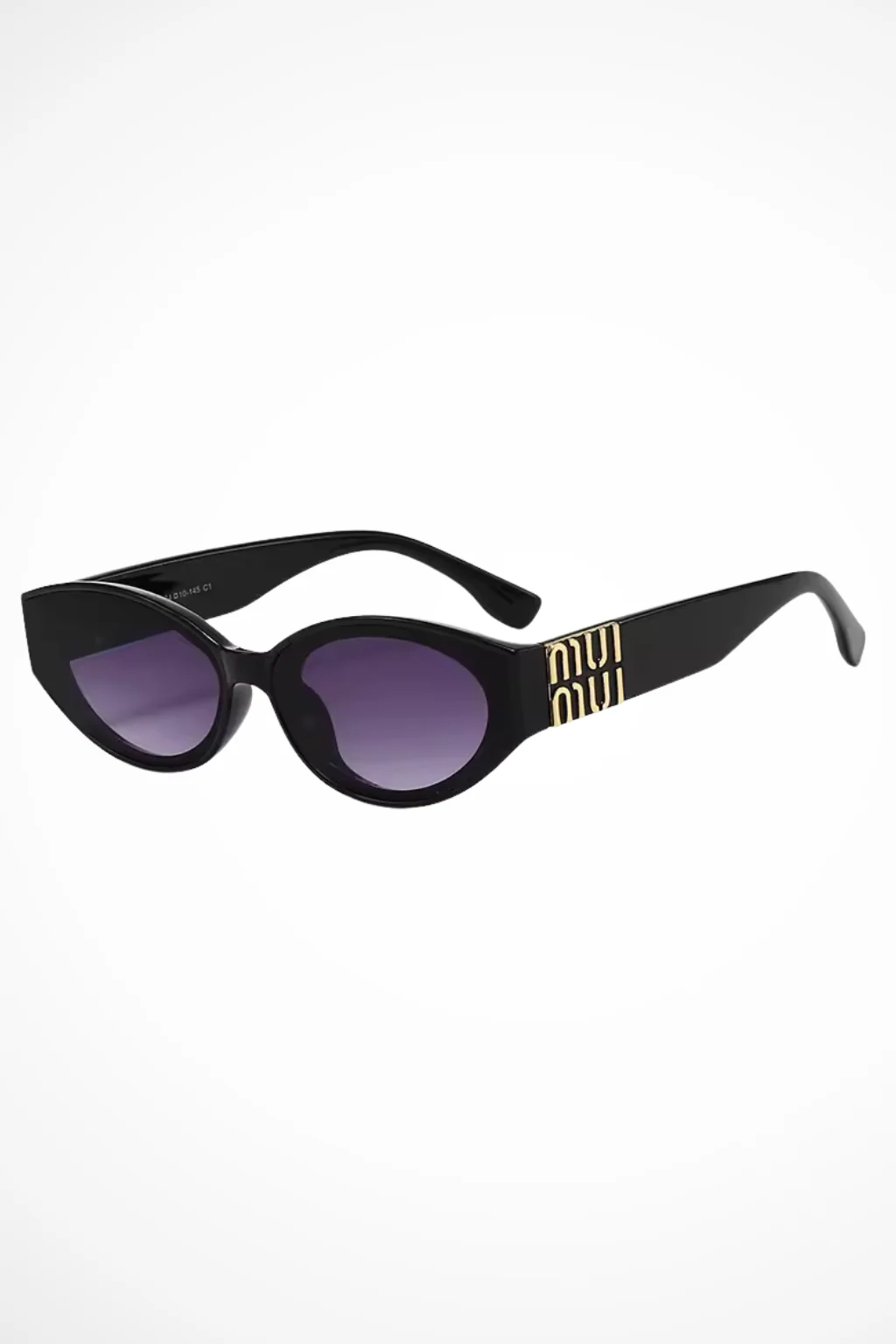 Delphine | Women Cat Eye Gold Detail Oval Sunglasses - Image 11