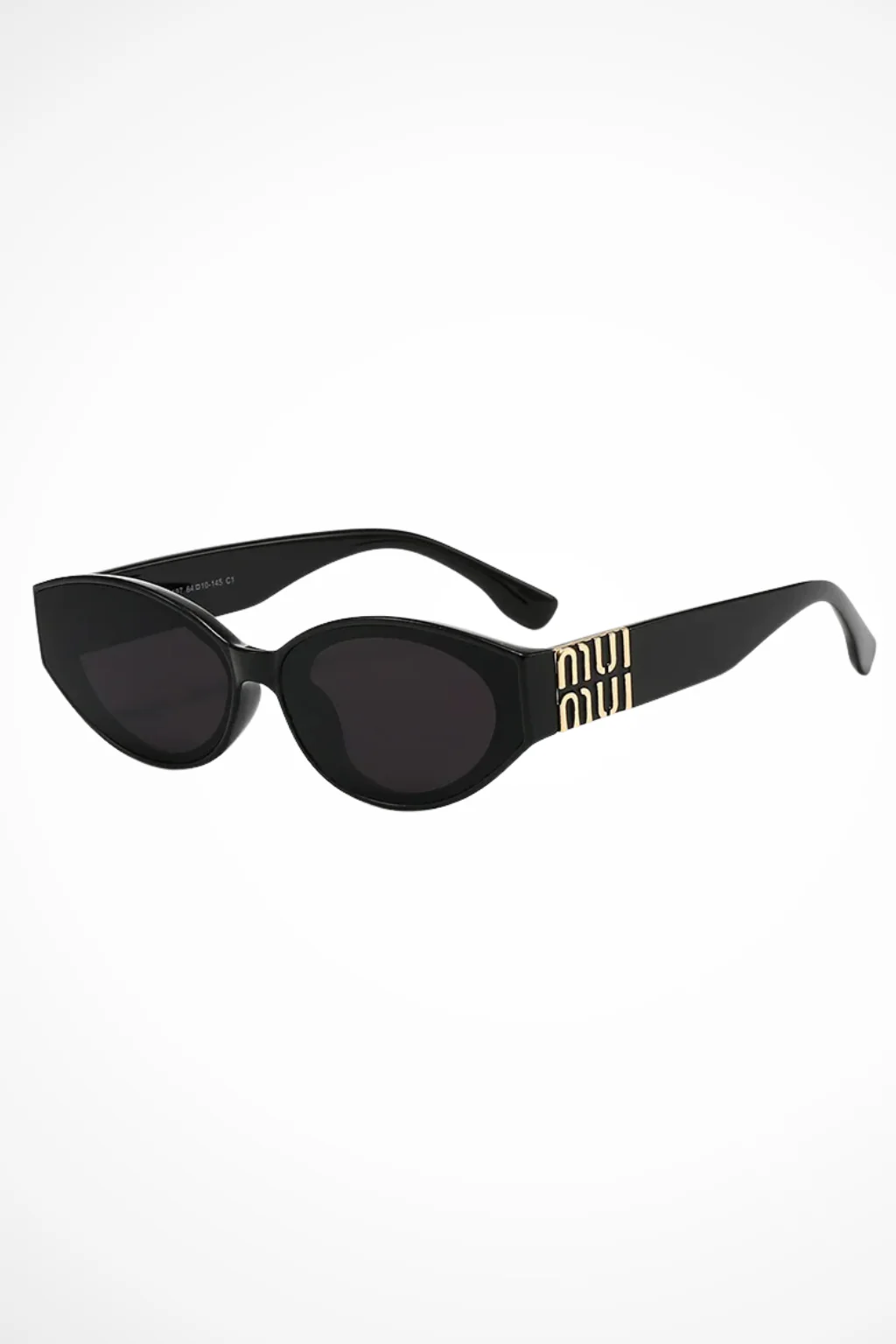 Delphine | Women Cat Eye Gold Detail Oval Sunglasses - Image 13