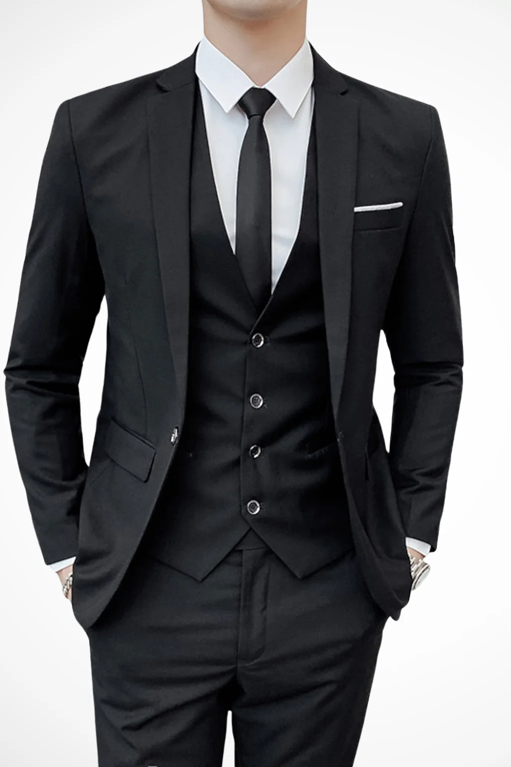 Dominic | Men Slim Fit Notch Lapel 3 Piece Wedding Guest Suit - Image 10