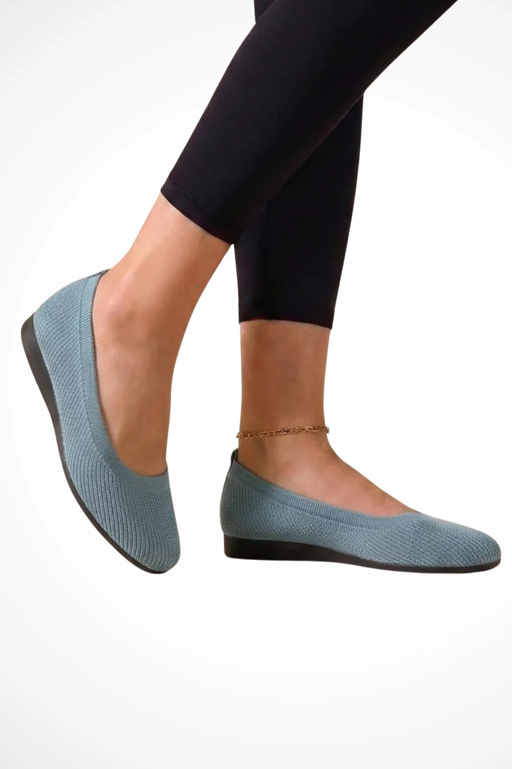 Dorothea | Women Knit Round Toe Slip On Ballet Flats - Image 9