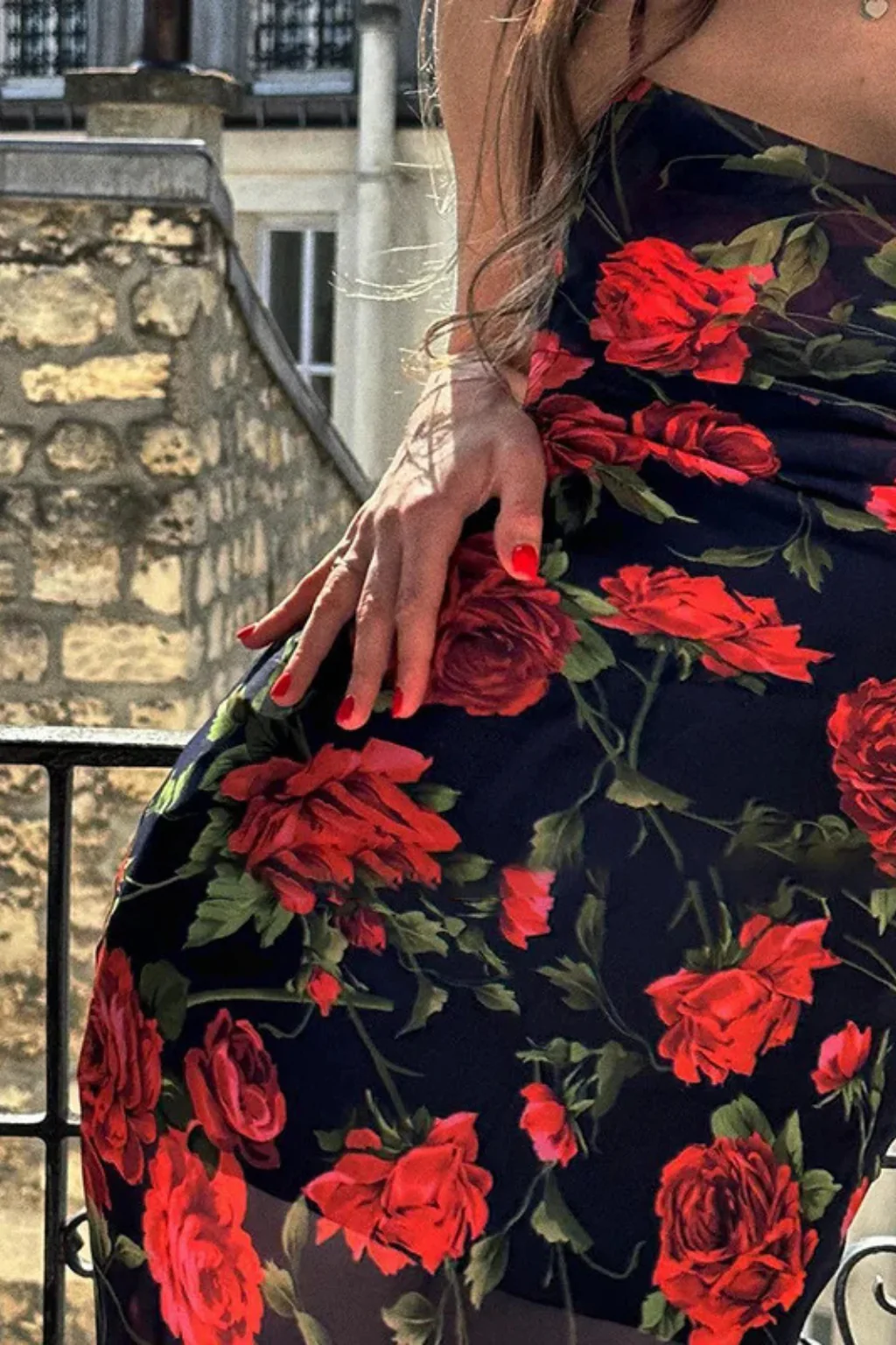 Elara | Women Floral Spaghetti Strap Maxi Summer Wedding Dress - Image 8