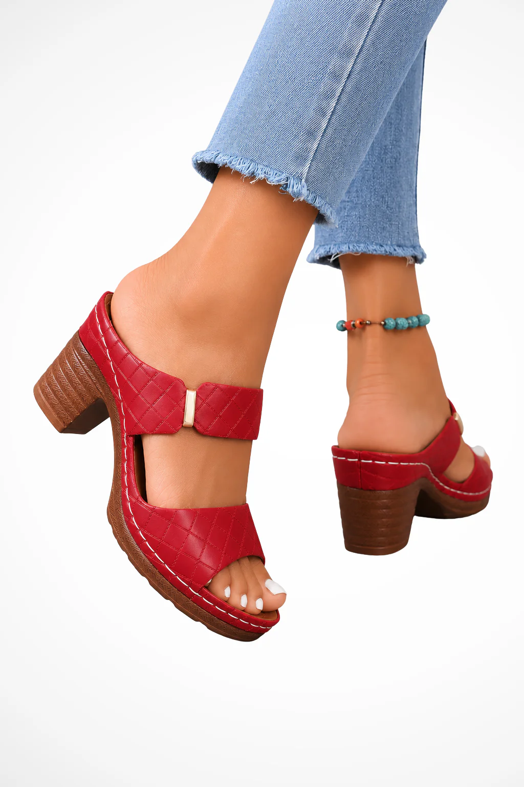 Eleanor | Women Orthopedic Block Heel Platform Sandals - Image 10