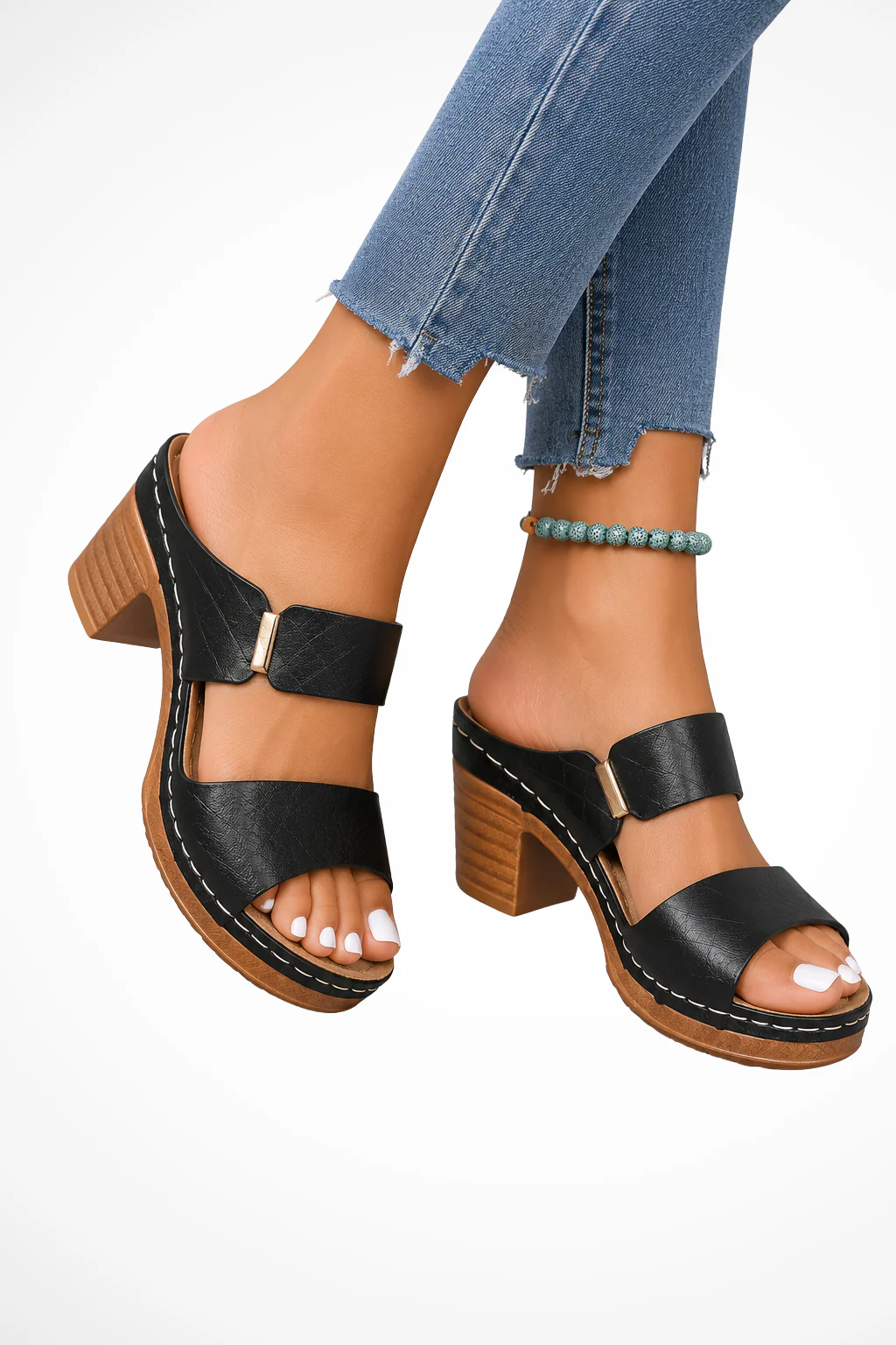 Eleanor | Women Orthopedic Block Heel Platform Sandals - Image 5