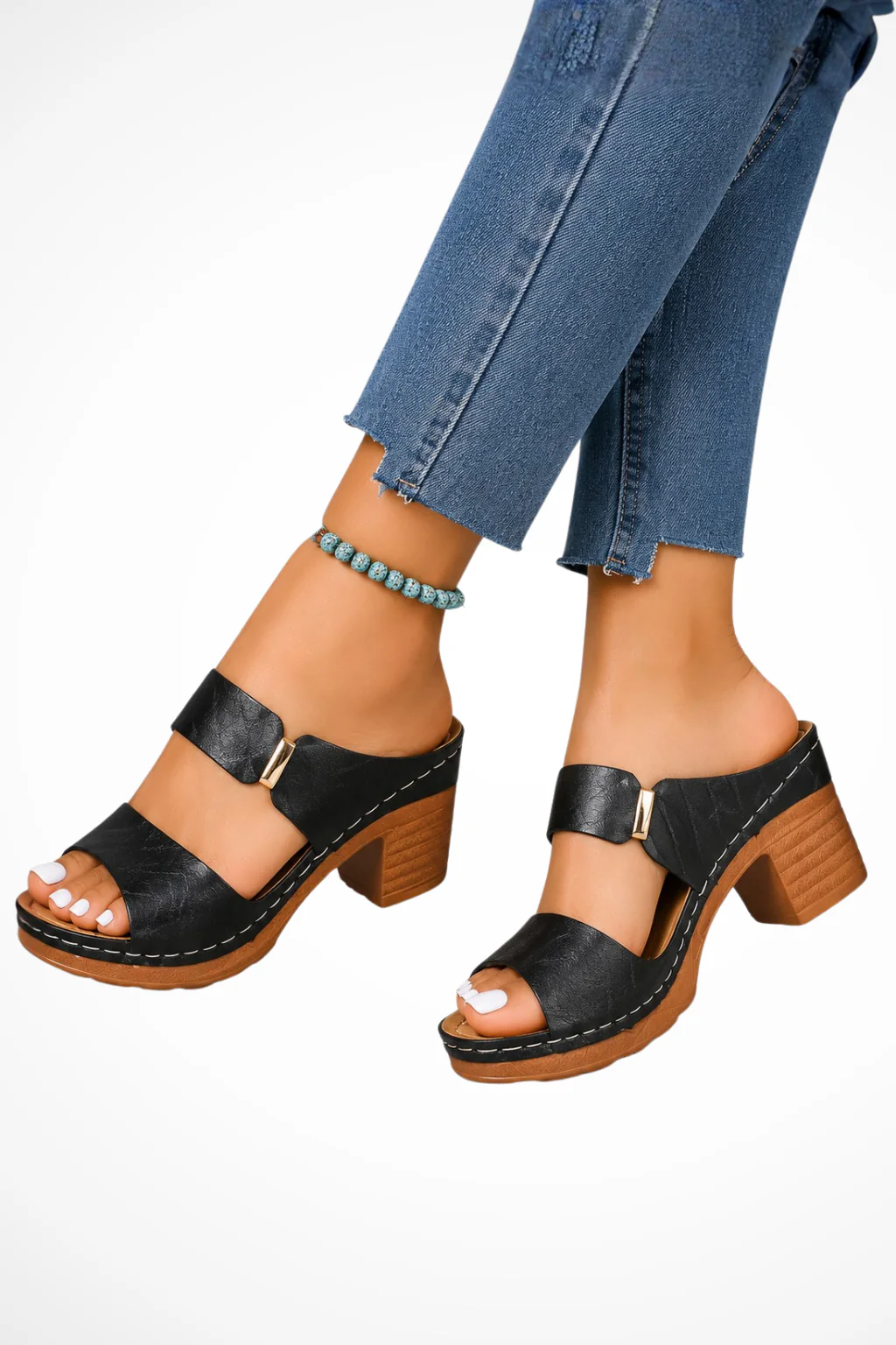 Eleanor | Women Orthopedic Block Heel Platform Sandals - Image 6