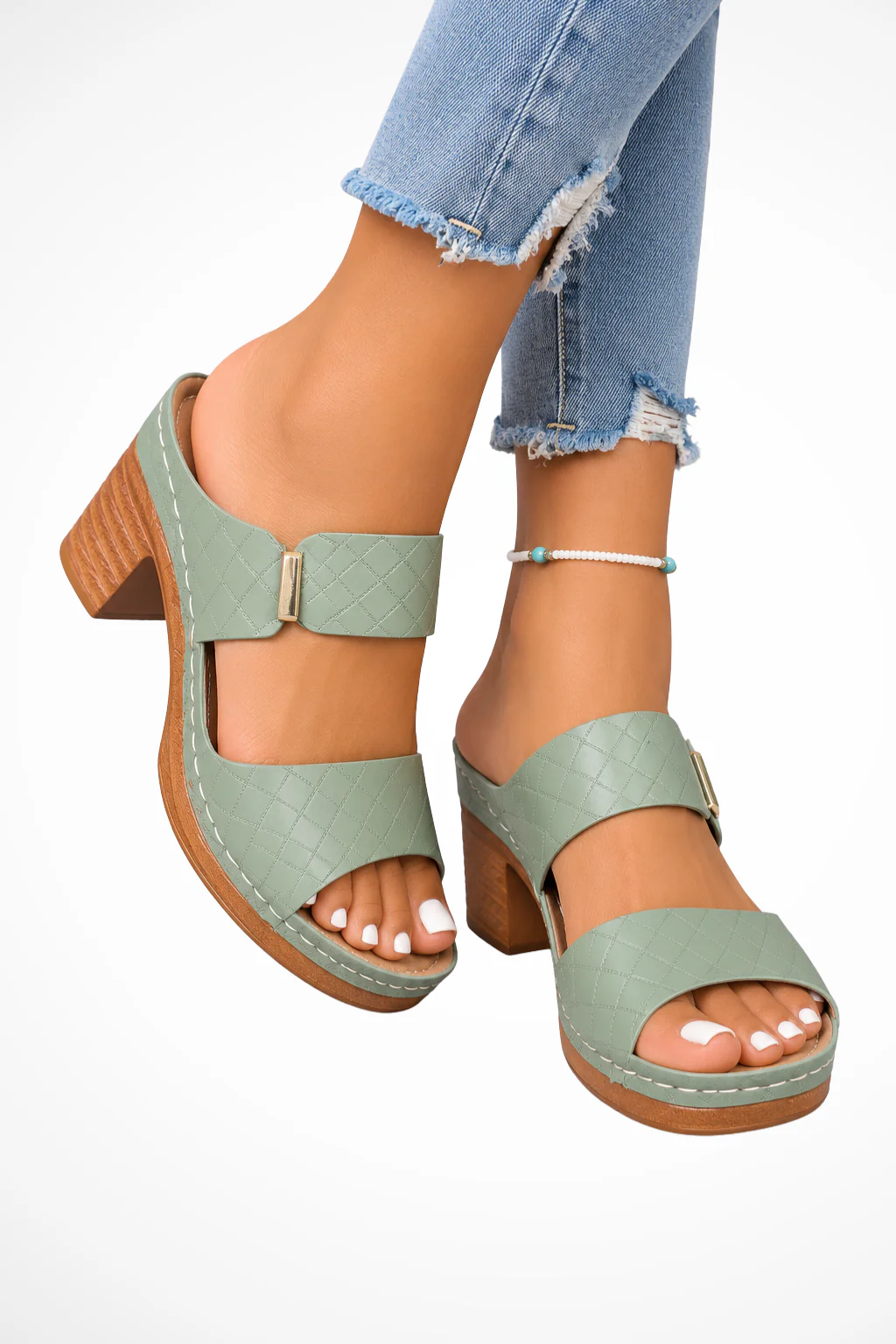 Eleanor | Women Orthopedic Block Heel Platform Sandals - Image 7