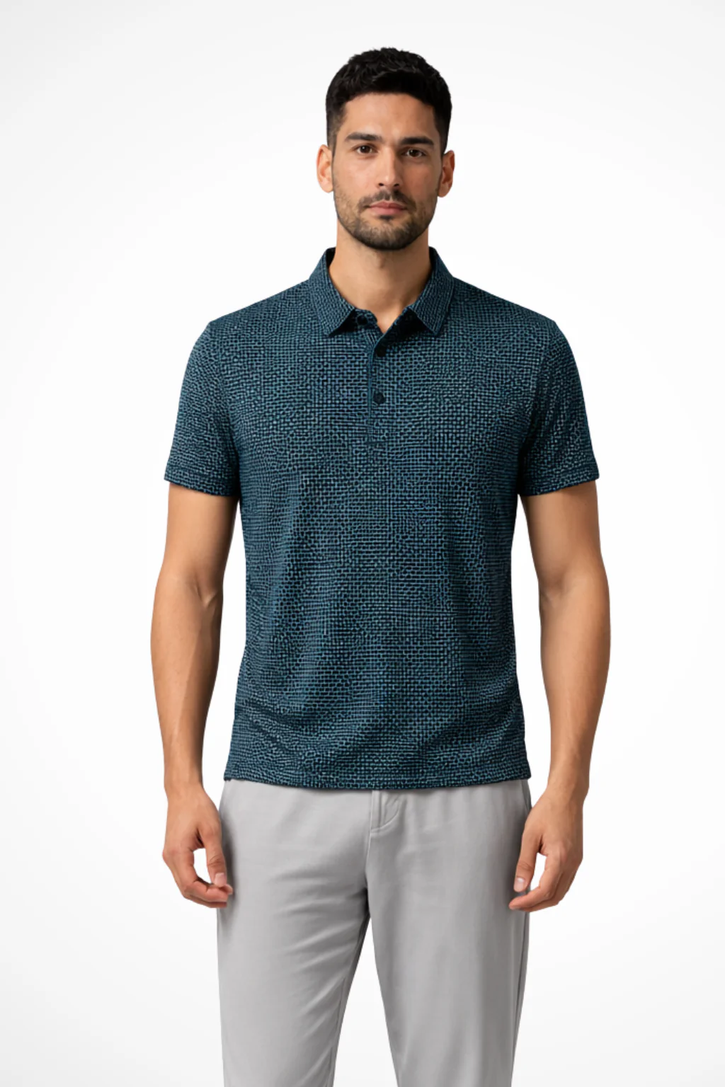 Elliot | Men Waffle Knit Short Sleeve Formal Polo Shirt - Image 5