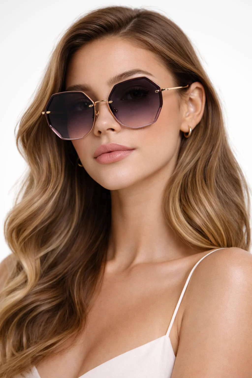 Emmeline | Women Rimless Oversized Gradient Sunglasses - Image 6