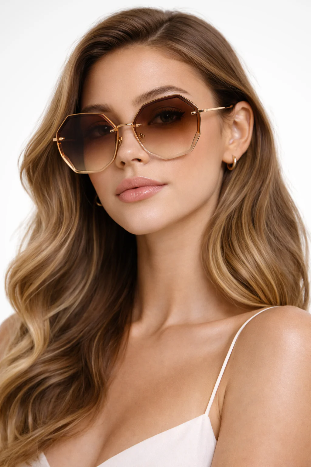 Emmeline | Women Rimless Oversized Gradient Sunglasses - Image 8