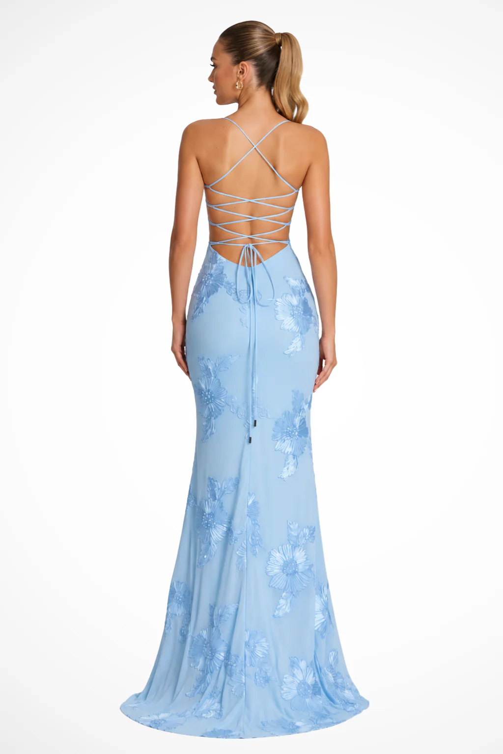 Evangeline | Women Corset Floral Embroidered Wedding Guest Maxi Dress - Image 3