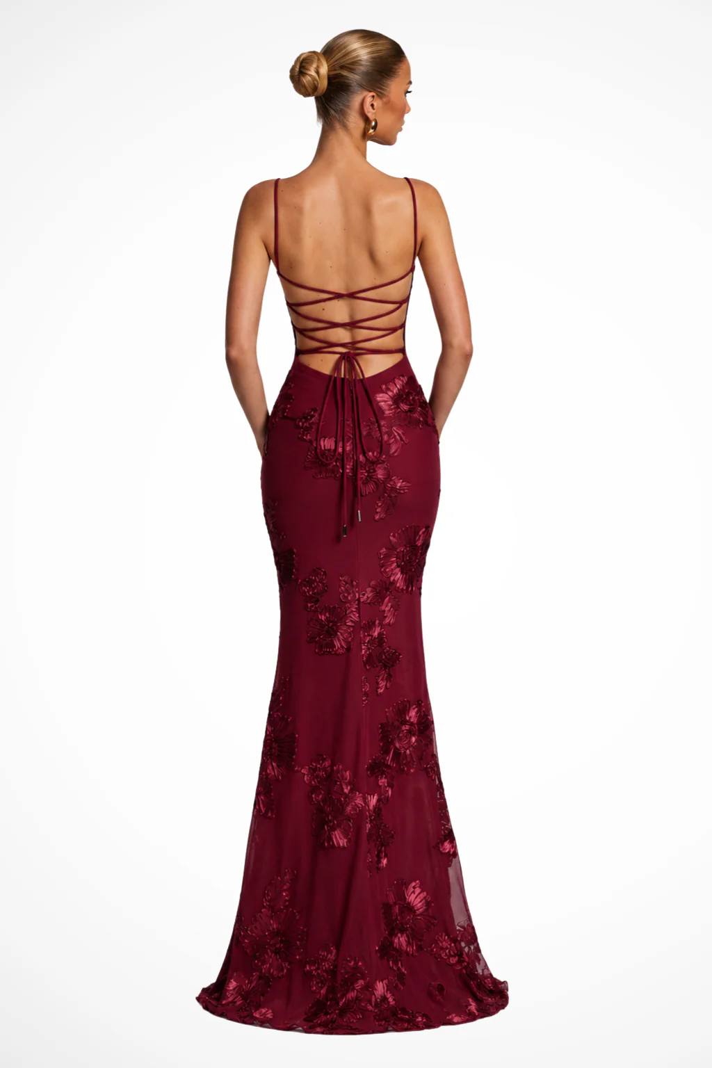 Evangeline | Women Corset Floral Embroidered Wedding Guest Maxi Dress - Image 7
