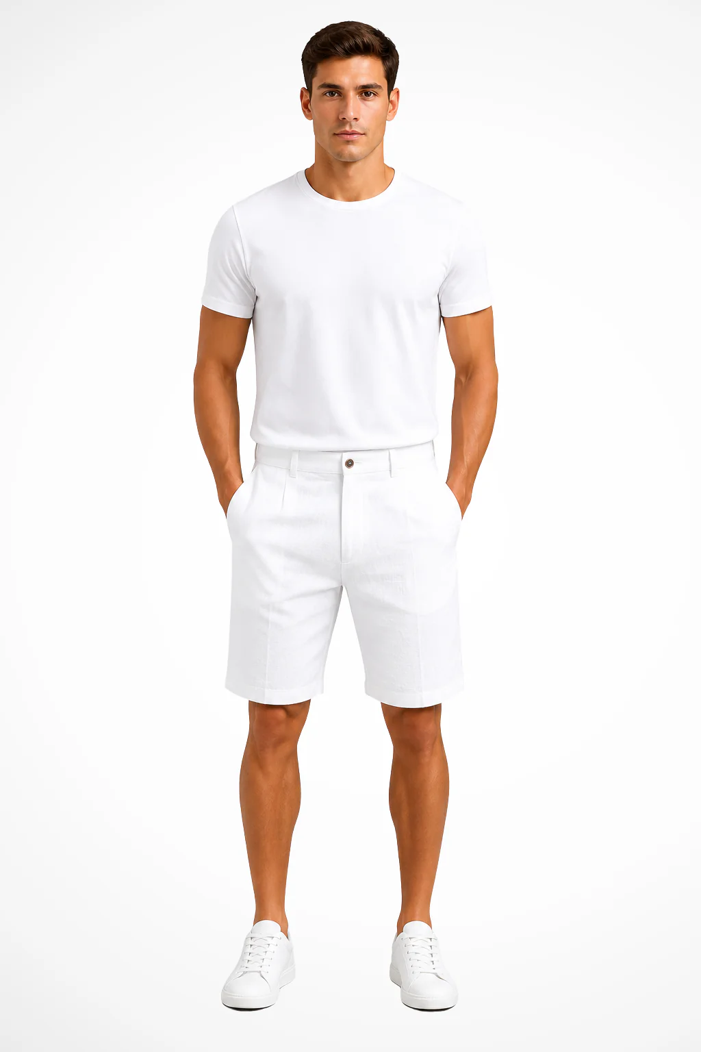 Fletcher | Men Chino Shorts with Button Waist and Side Pockets - Image 3