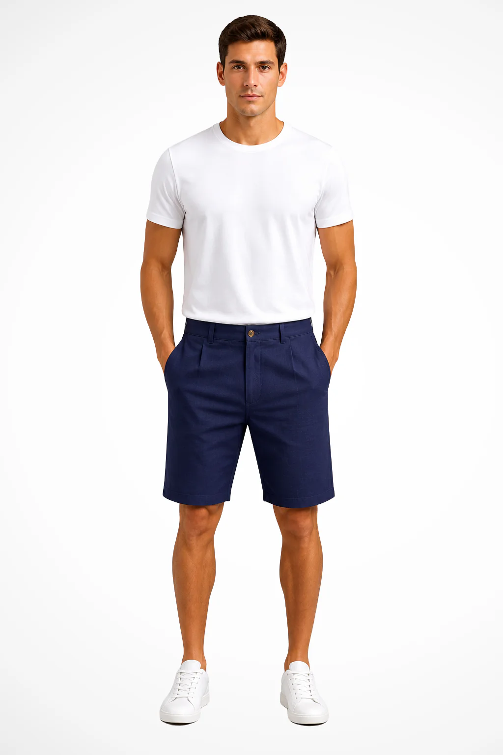Fletcher | Men Chino Shorts with Button Waist and Side Pockets - Image 4