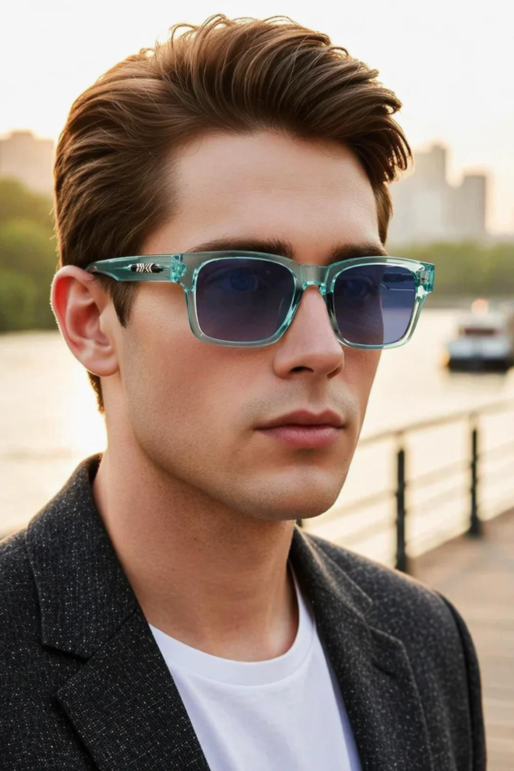 Fletcher | Men Retro Square Frame Sunglasses - Image 3