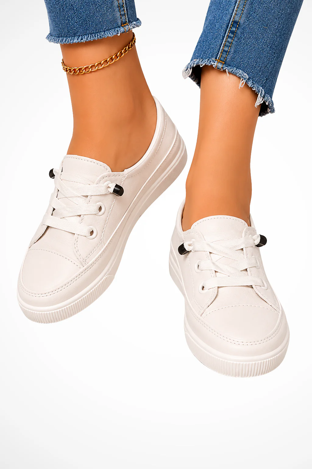 Florence | Women Lace Up Canvas Orthopedic Sneakers - Image 3