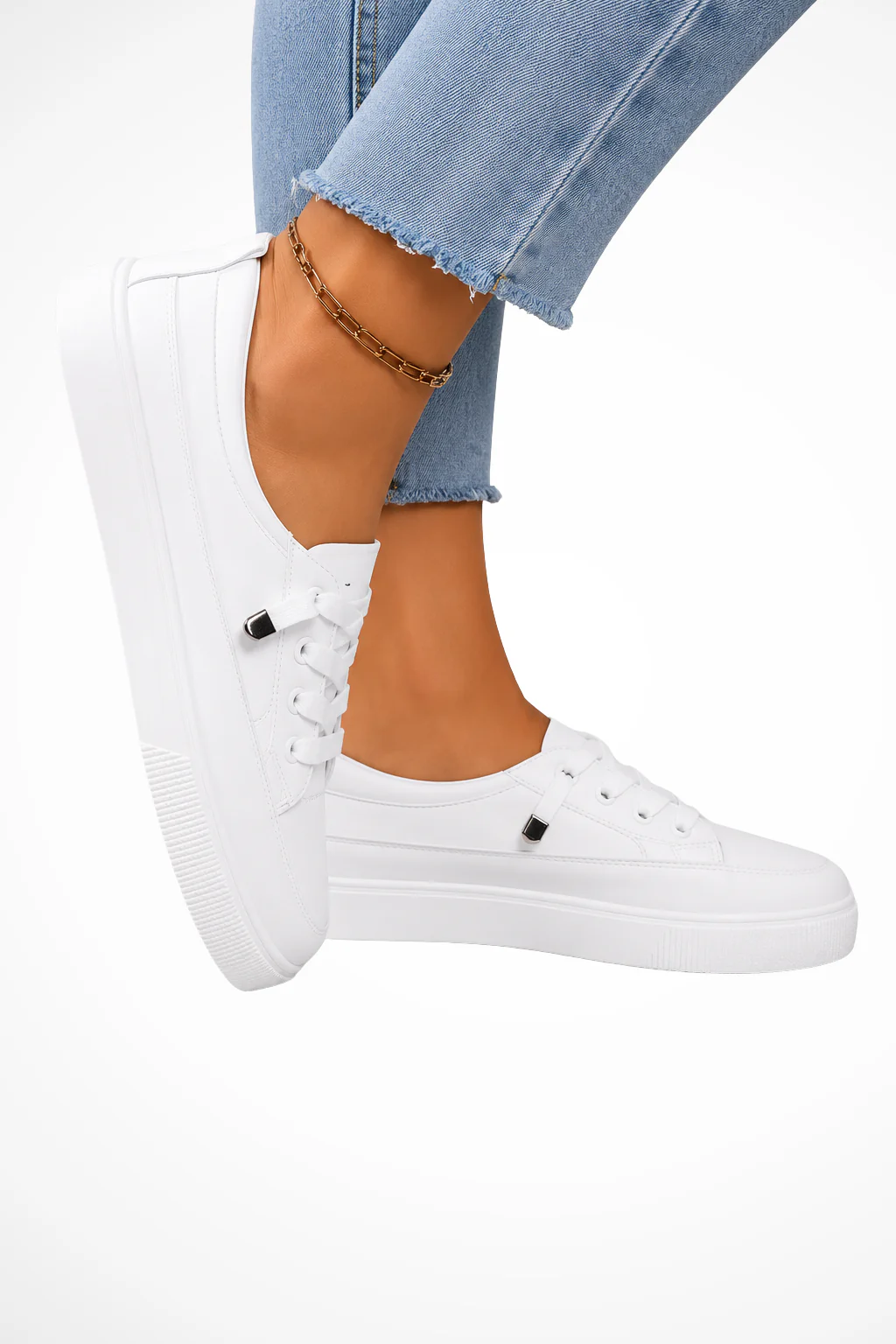 Florence | Women Lace Up Canvas Orthopedic Sneakers - Image 5