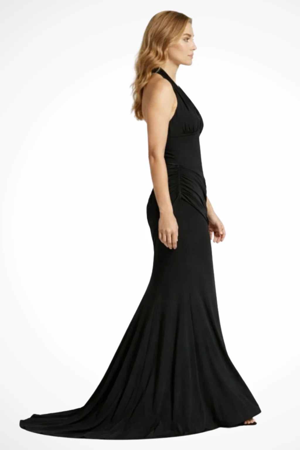 Florentina | Women Halter Neck Ruched Wedding Guest Maxi Dress - Image 5