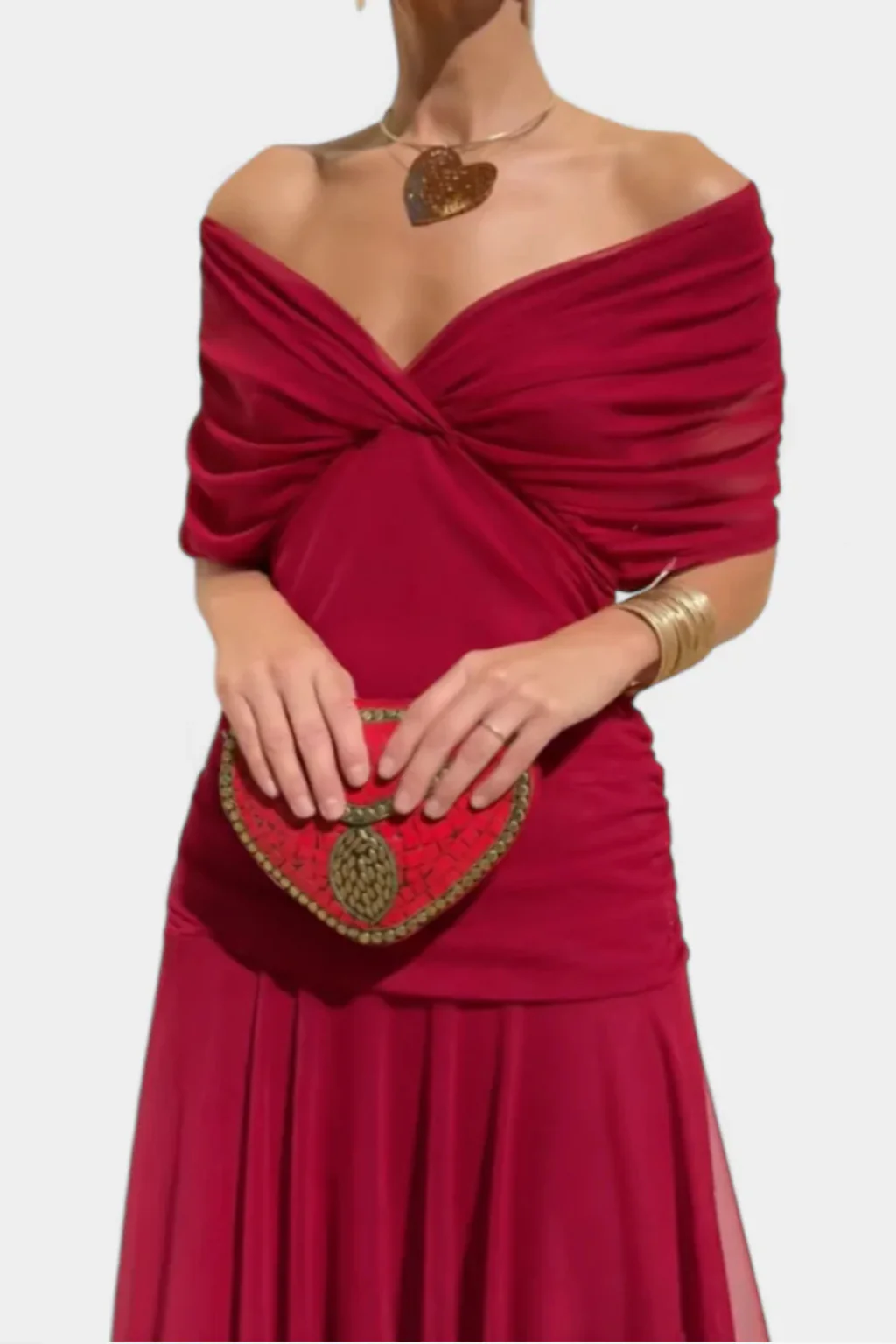 Gaby | Women Elegant Off-Shoulder Pleated Summer Dress - Image 6