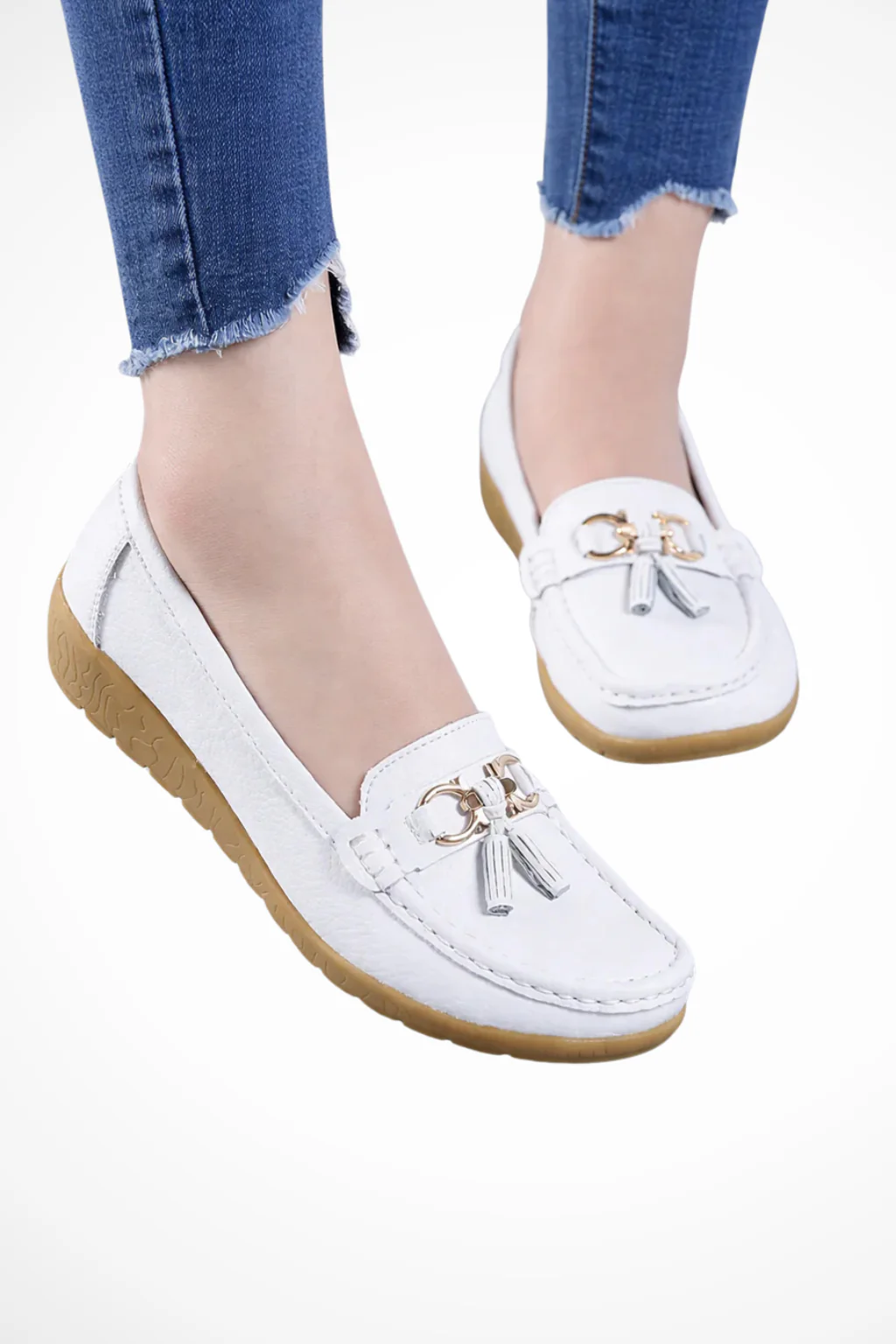 Gwendoline | Women Tassel Detail Slip On Ballet Flats Loafers - Image 5