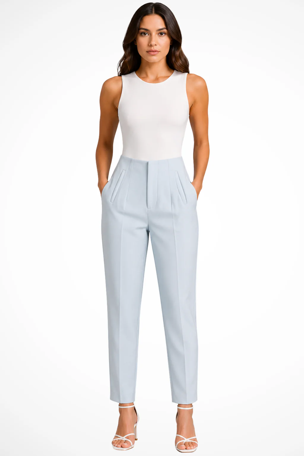 Harriet | Women High Waist Tailored Cropped Trousers - Image 5