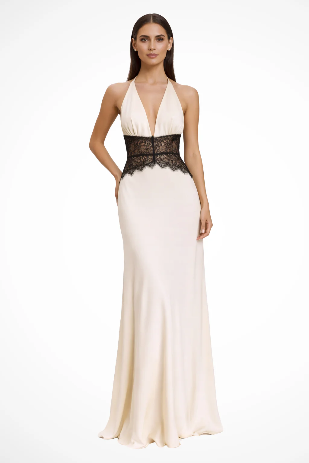 Imogen | Women Halter Neck Backless Maxi Wedding Guest Dress - Image 7