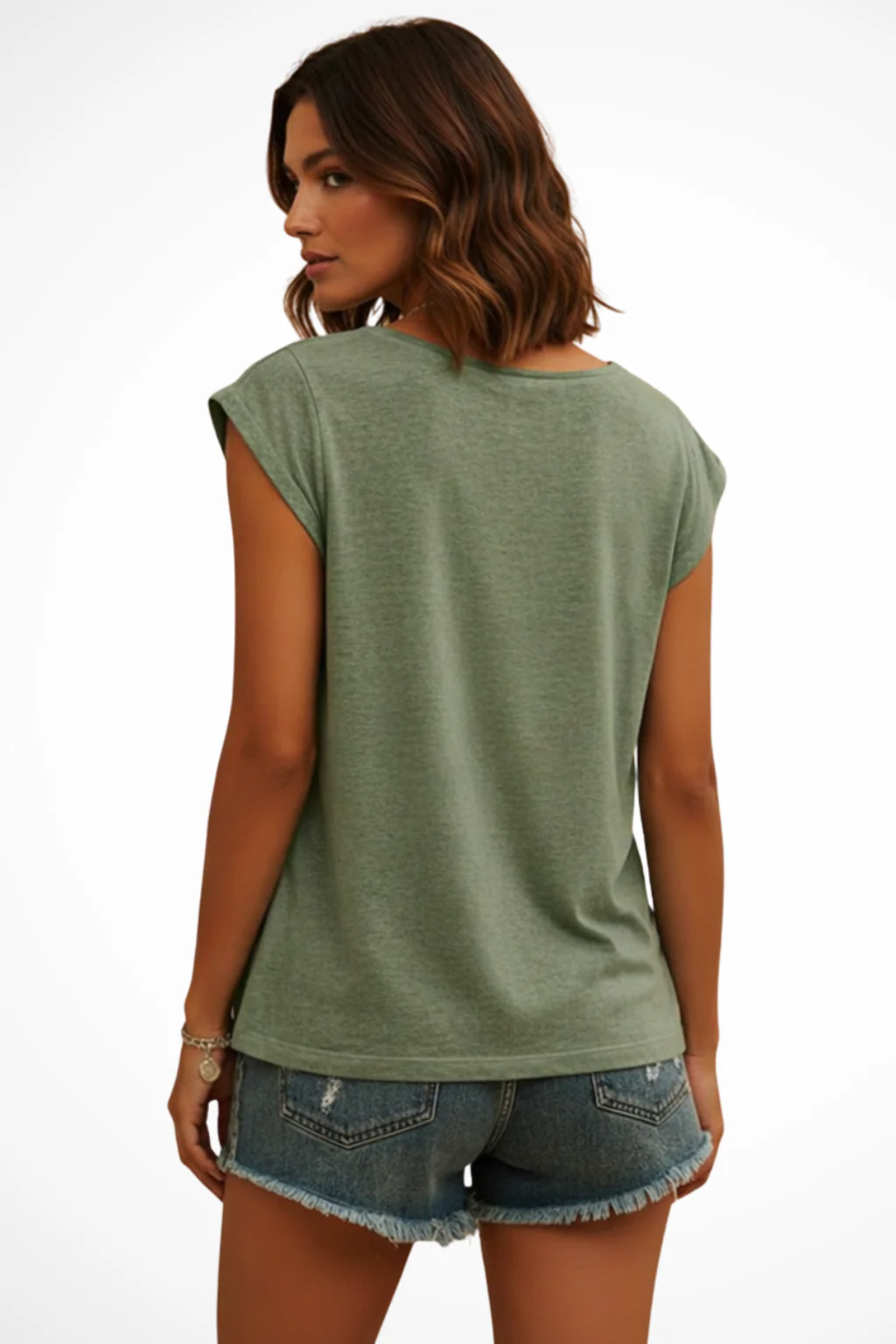 Imogen | Women V Neck Relaxed Fit Sleeveless Cami Top - Image 2
