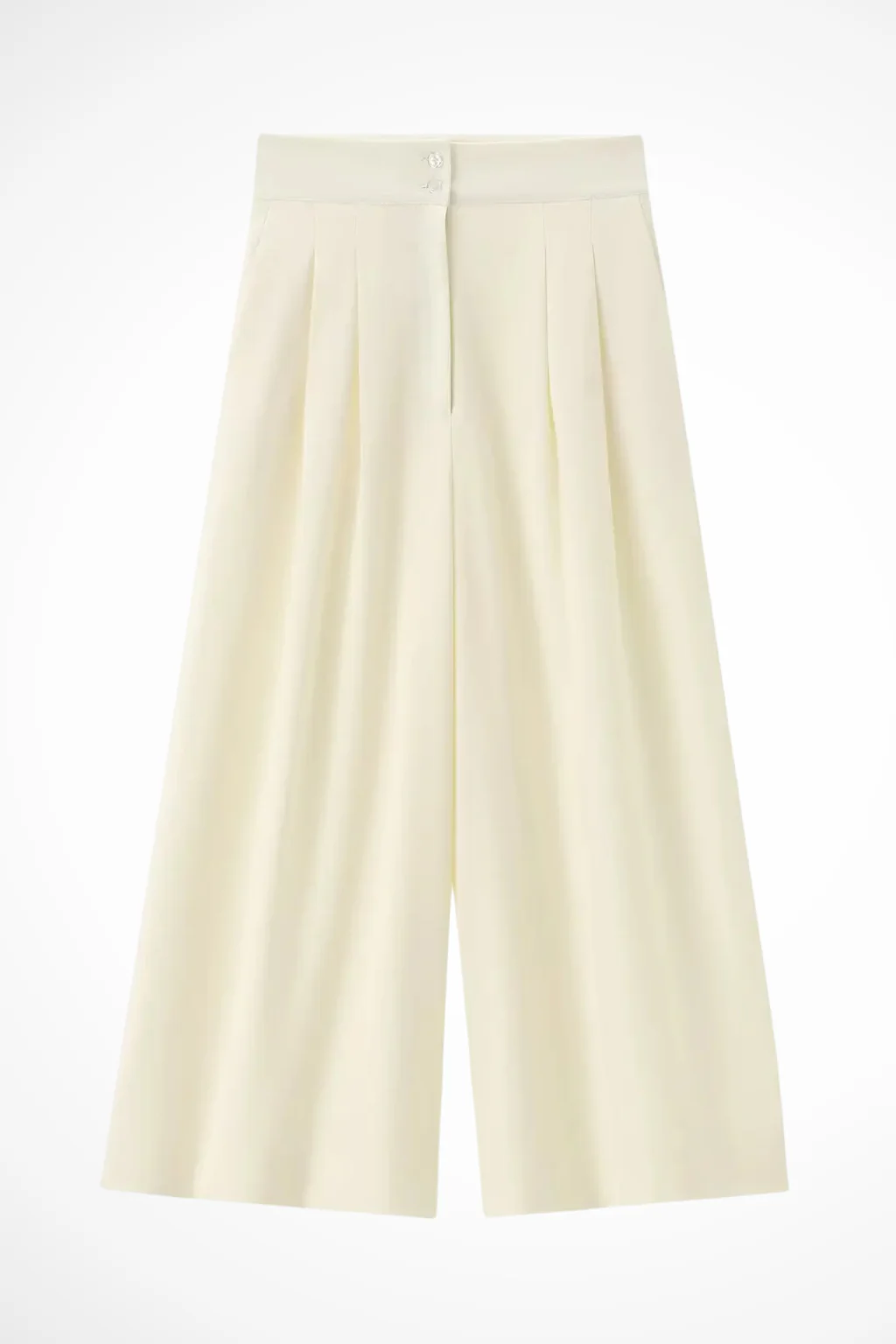 Isadora | Women Sleeveless Belted Wrap Top and Wide Leg Linen Trousers Suit Set - Image 15
