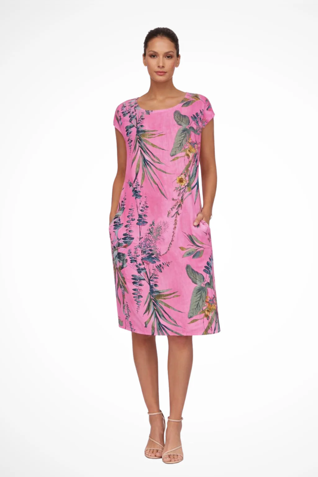 Ivy | Women Casual Relaxed Fit Summer Dress with Botanical Print - Image 5