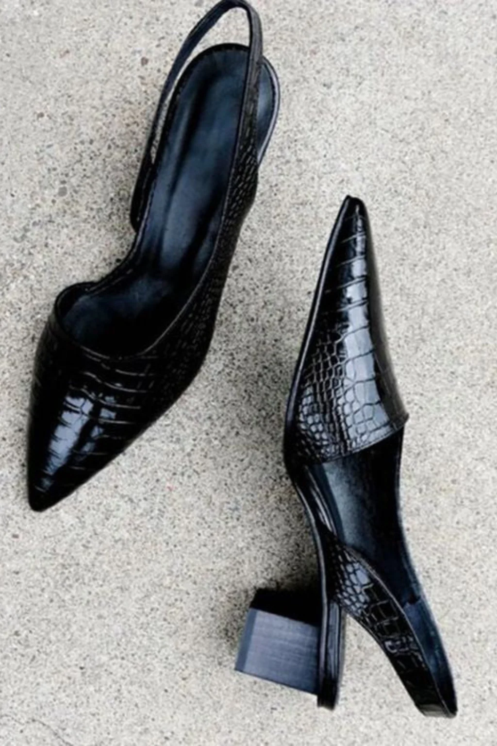 Lila | Women Low Heel Slingback Pointed Toe Pumps - Image 4