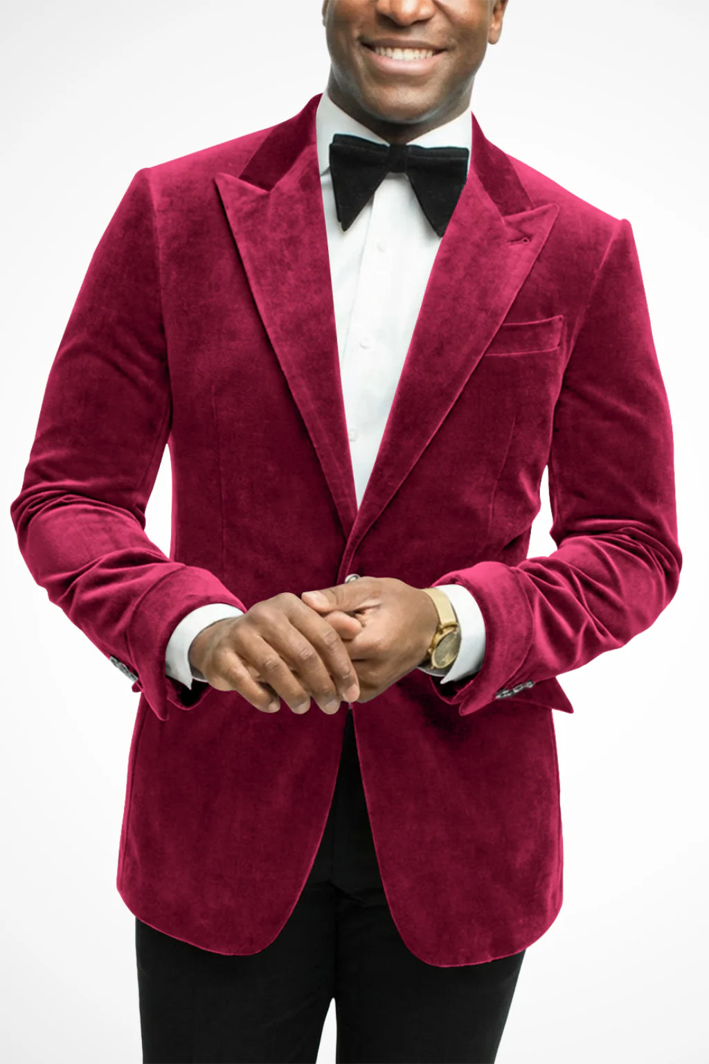 Jasper | Men Peak Lapel Velvet Tailored Fit Wedding Guest Blazer - Image 14