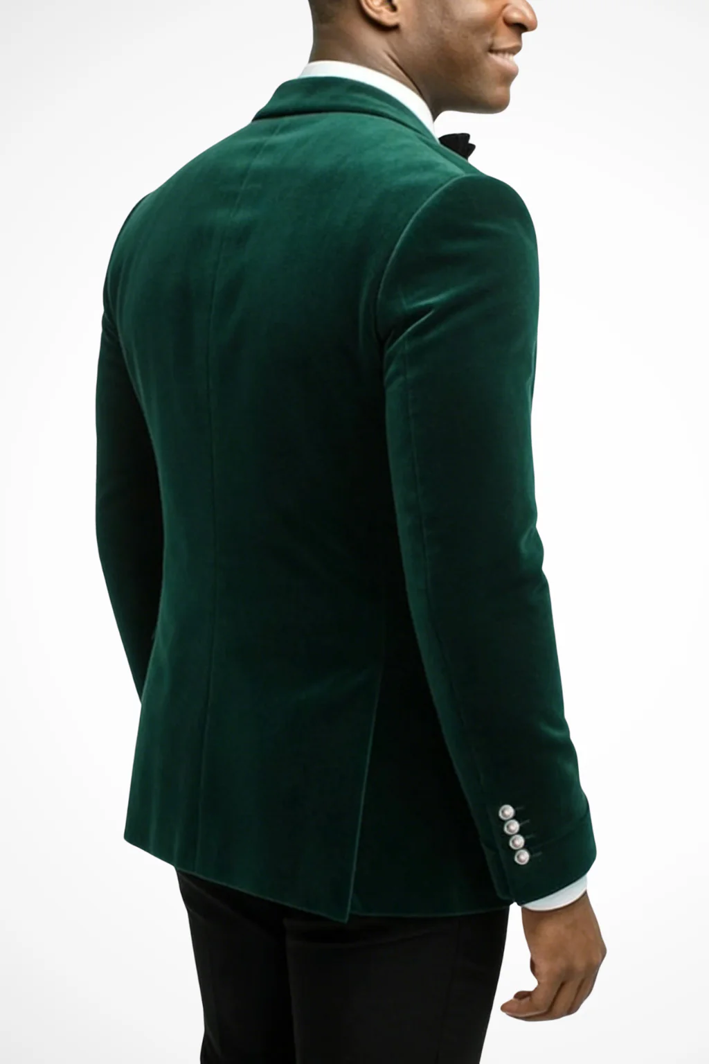Jasper | Men Peak Lapel Velvet Tailored Fit Wedding Guest Blazer - Image 3